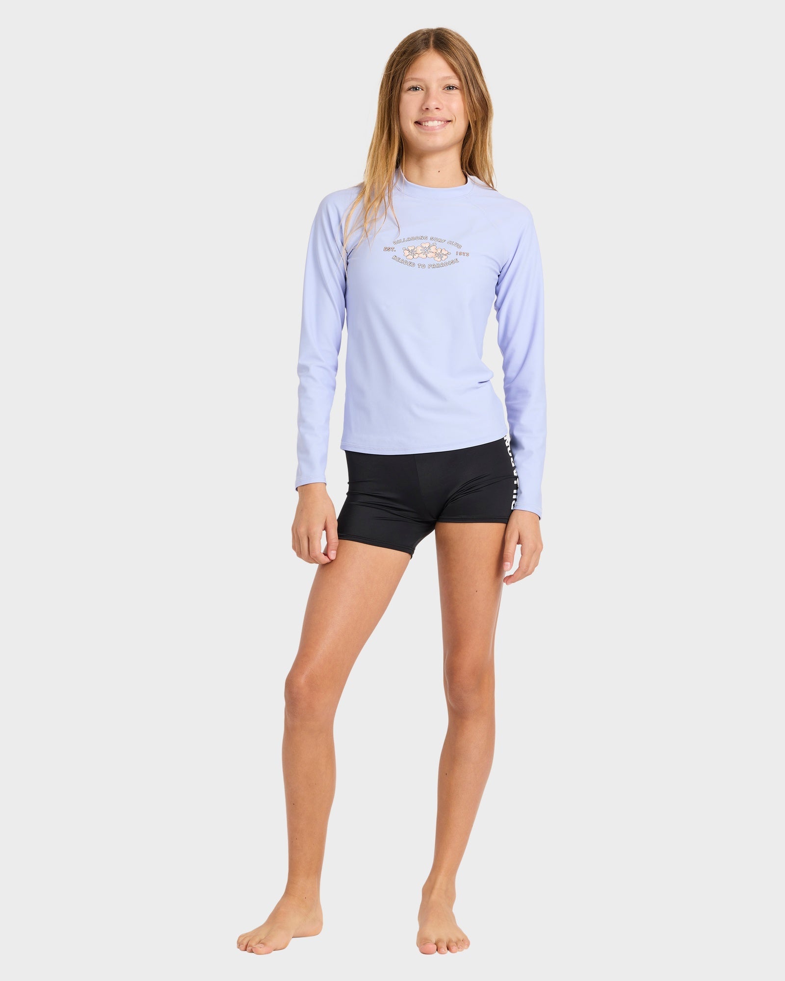 Girls 6-16 Surf Club Long Sleeve Rash Vest