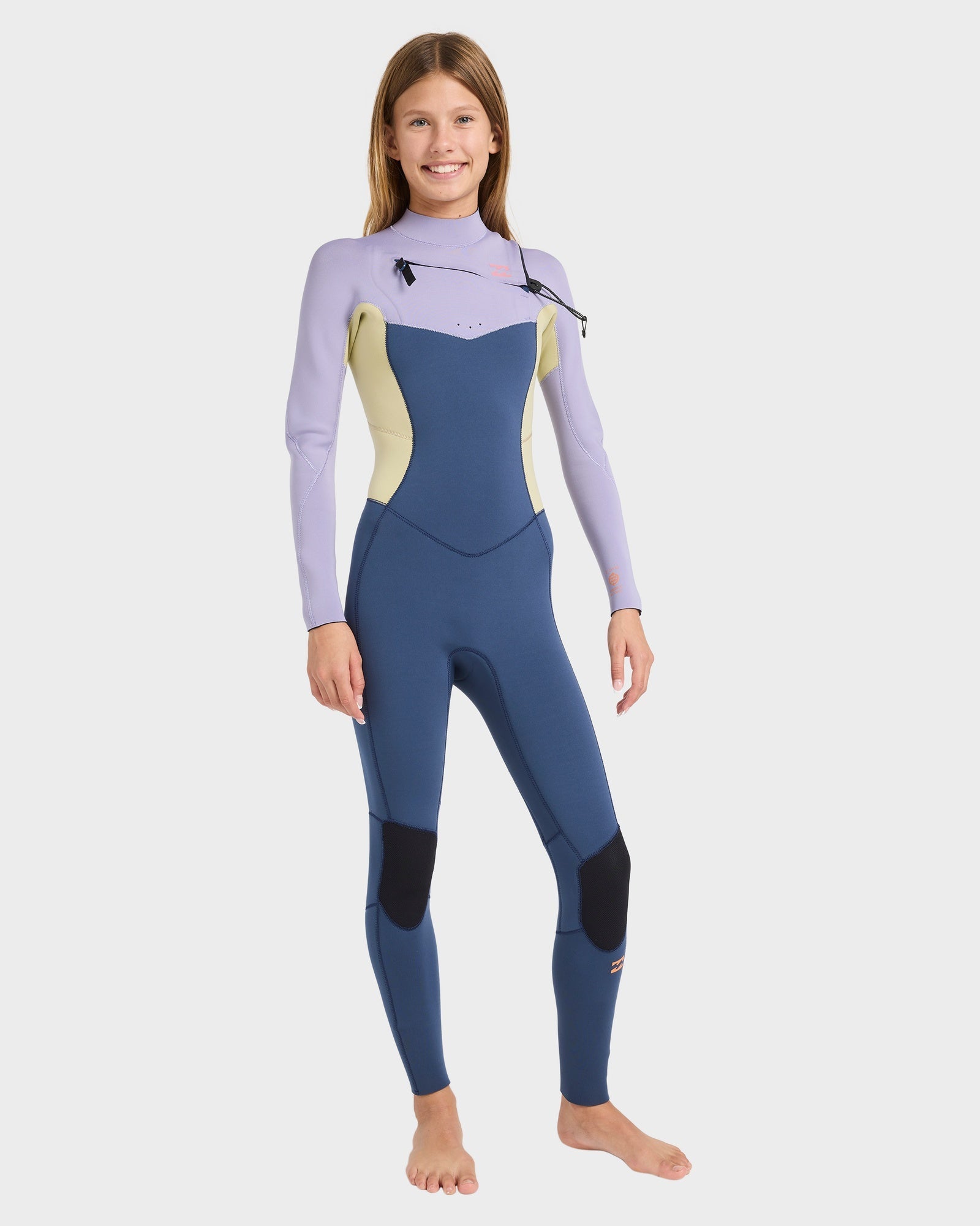 Girls 8-14 3/2mm Synergy Natural Chest Zip GBS Steamer Wetsuit