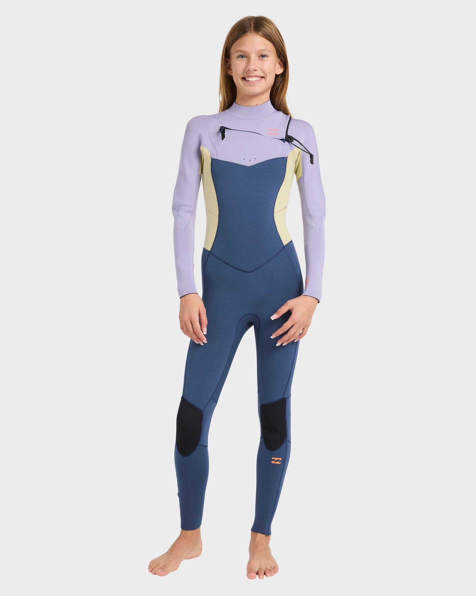 Girls 8-14 3/2mm Synergy Natural Chest Zip GBS Steamer Wetsuit
