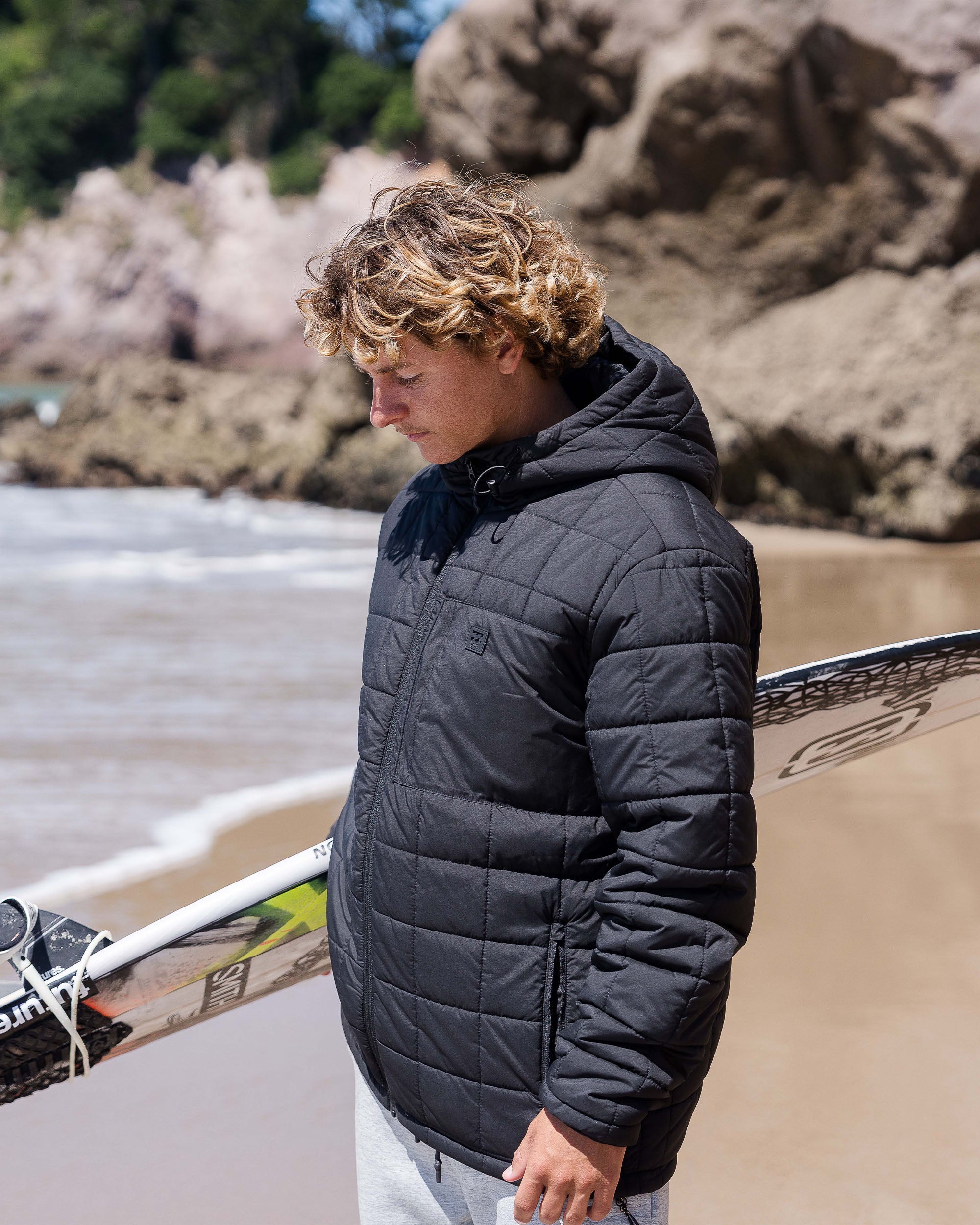 Mens Journey Puffer Jacket – Black – Billabong AU