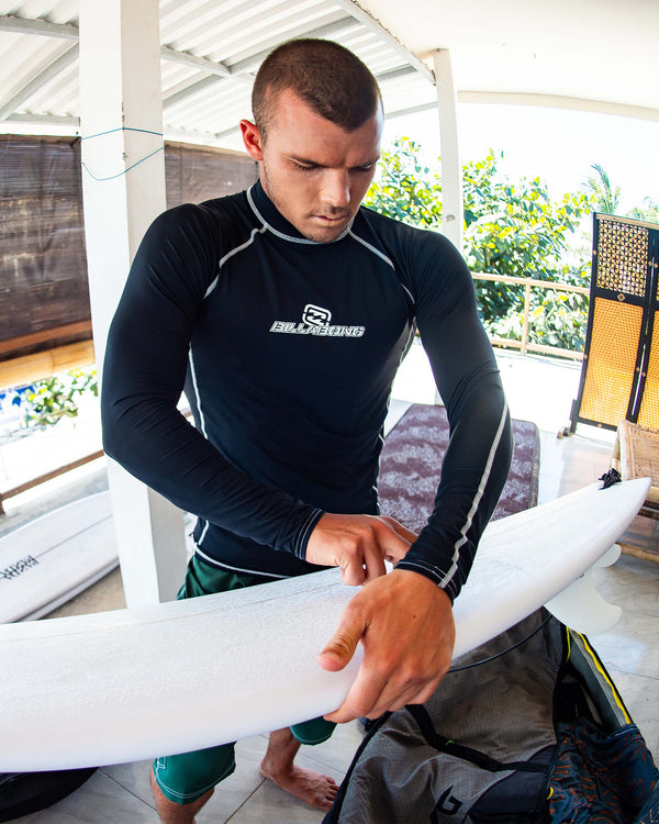 Mens Jimmy Contrast Long Sleeve Rash Vest