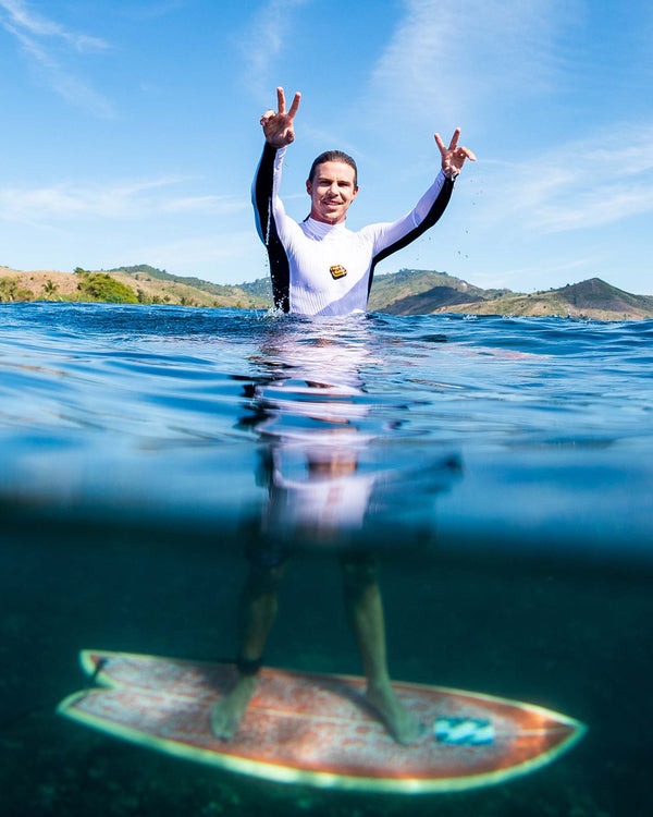 Mens Jimmy Contrast Long Sleeve Rash Vest