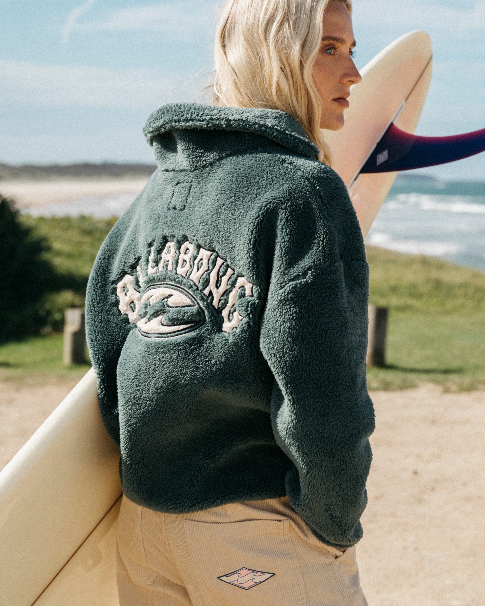 Womens Old Days Half Zip Fleece Pullover