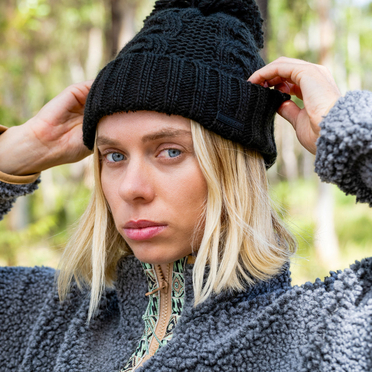 Billabong Cozy  Brown Beanie Duo Womens Stay Cozy Beanie – Billabong AU main image 2