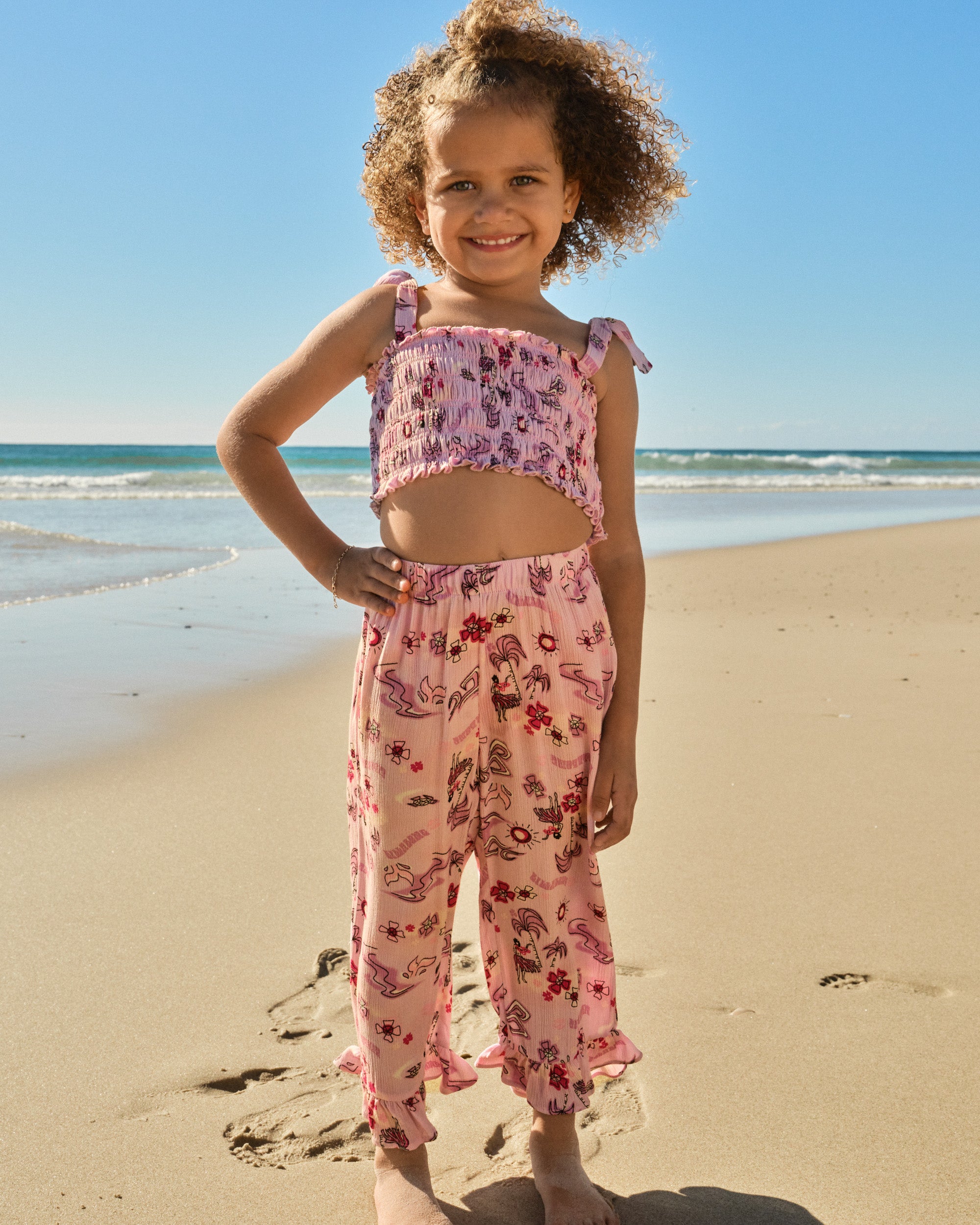 Girls 0-5 Hula Haze Elastic Waist Pants