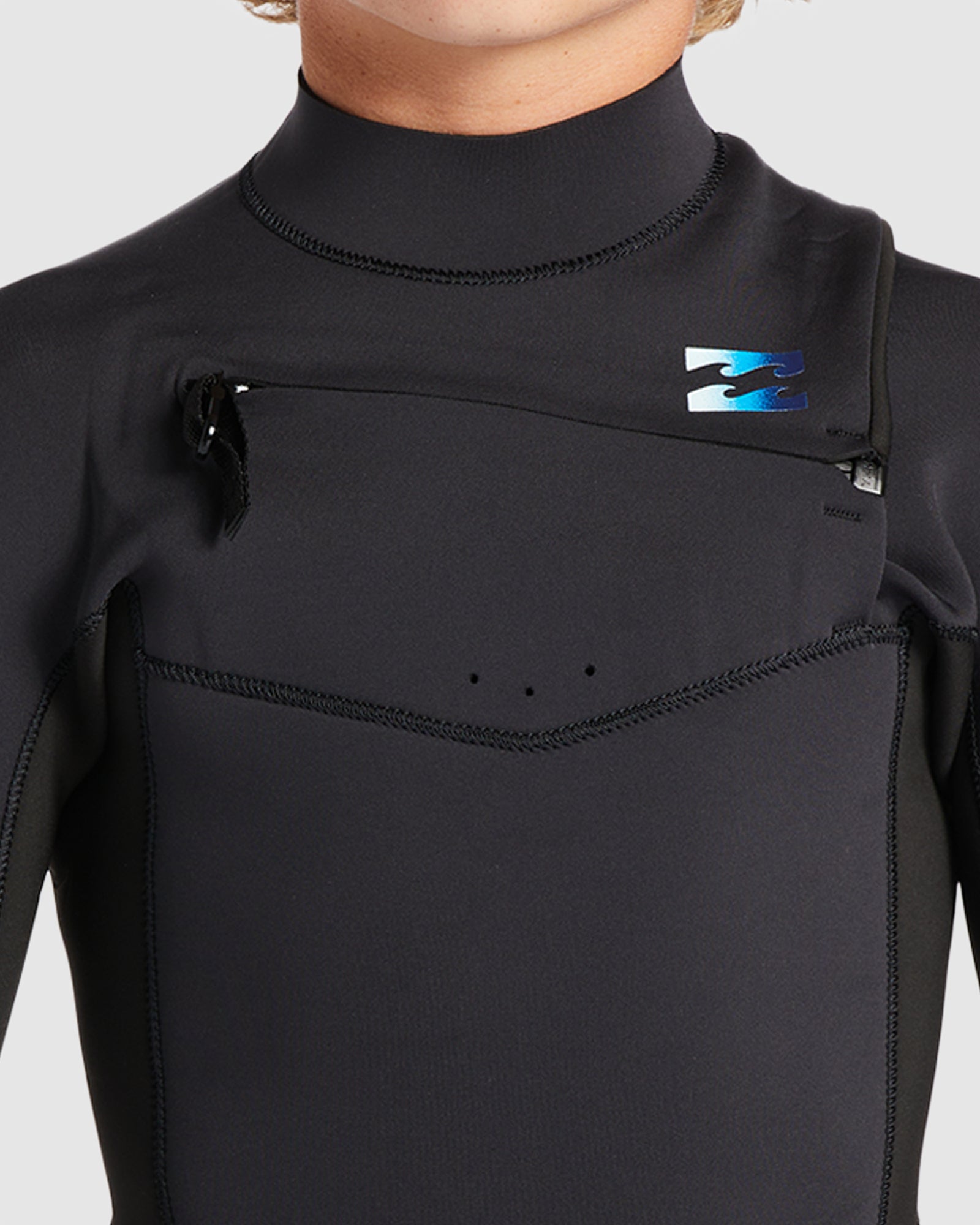 Boys 6-16 3/2mm Absolute Chest Zip Wetsuit – Blue Fade – Billabong AU