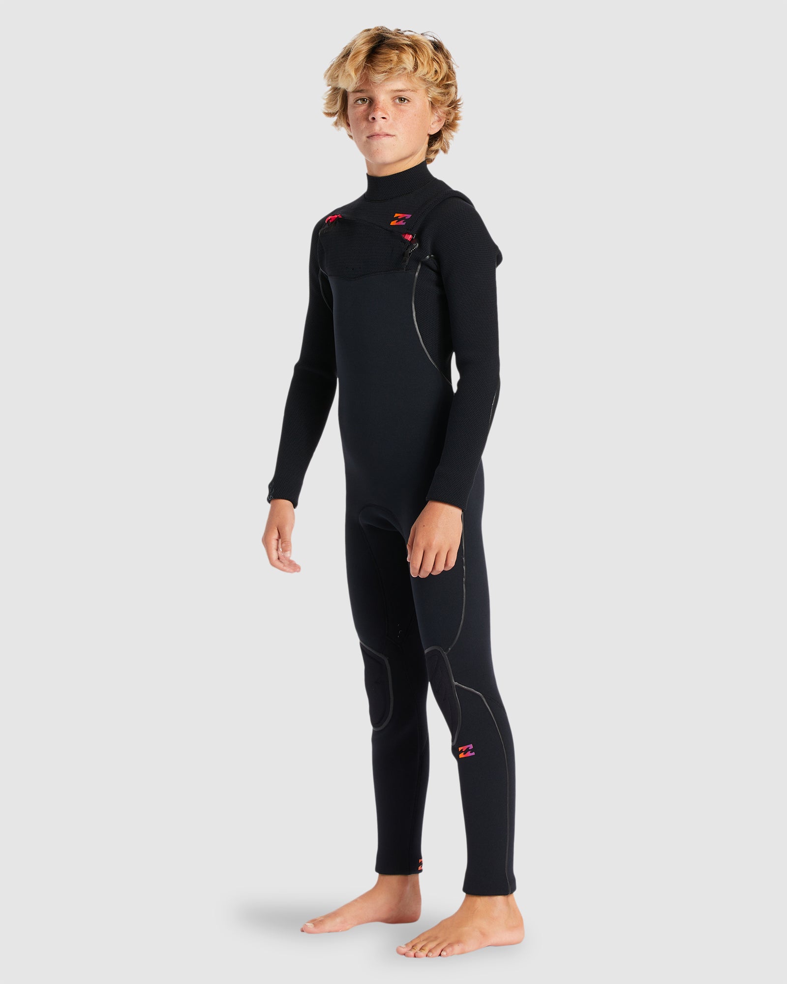 Boys 8-16 3/2mm Furnace Comp Chest Zip Steamer Wetsuit