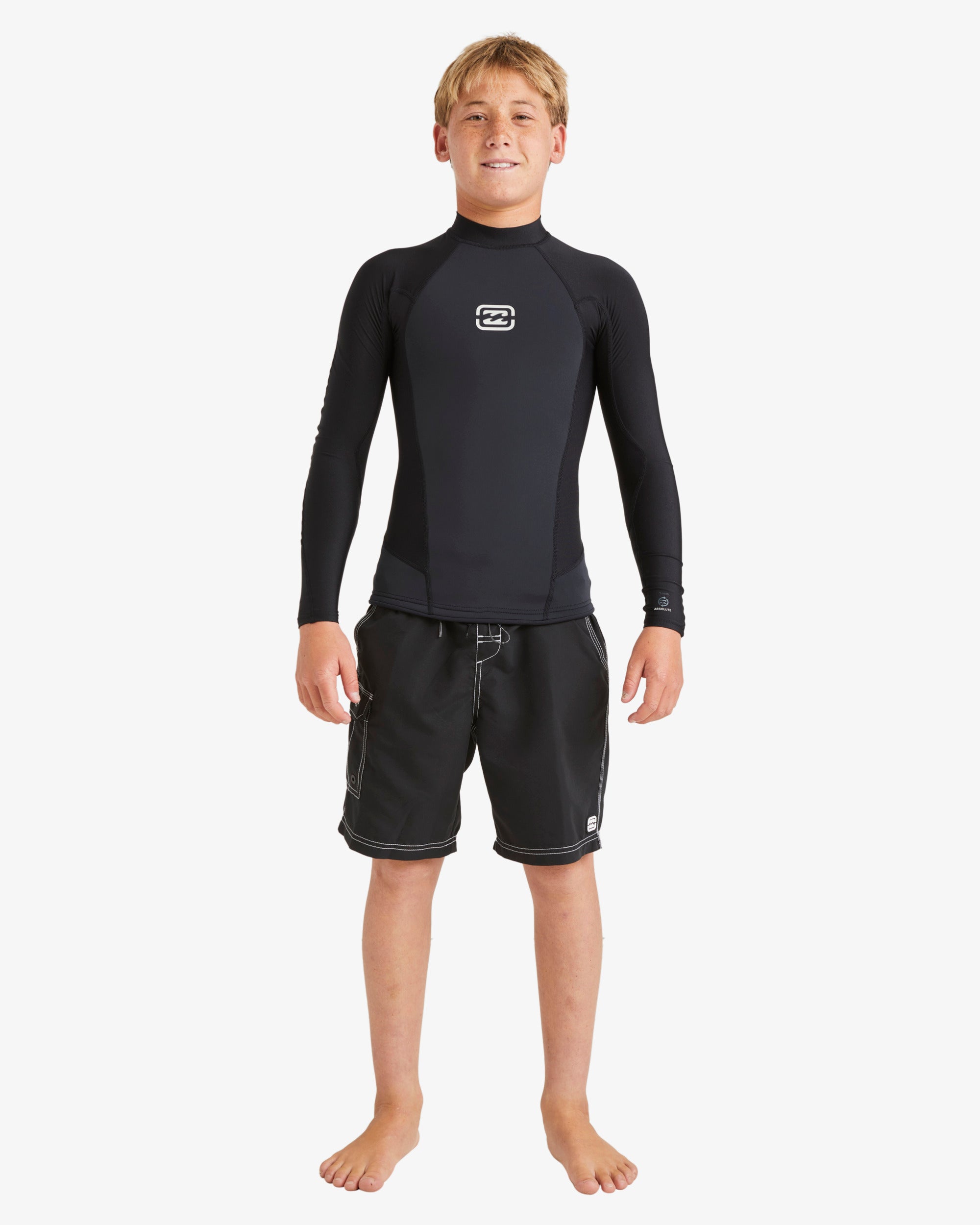 Boys 6-16 1mm Absolute Natural Poly Long Sleeve Wetsuit Top