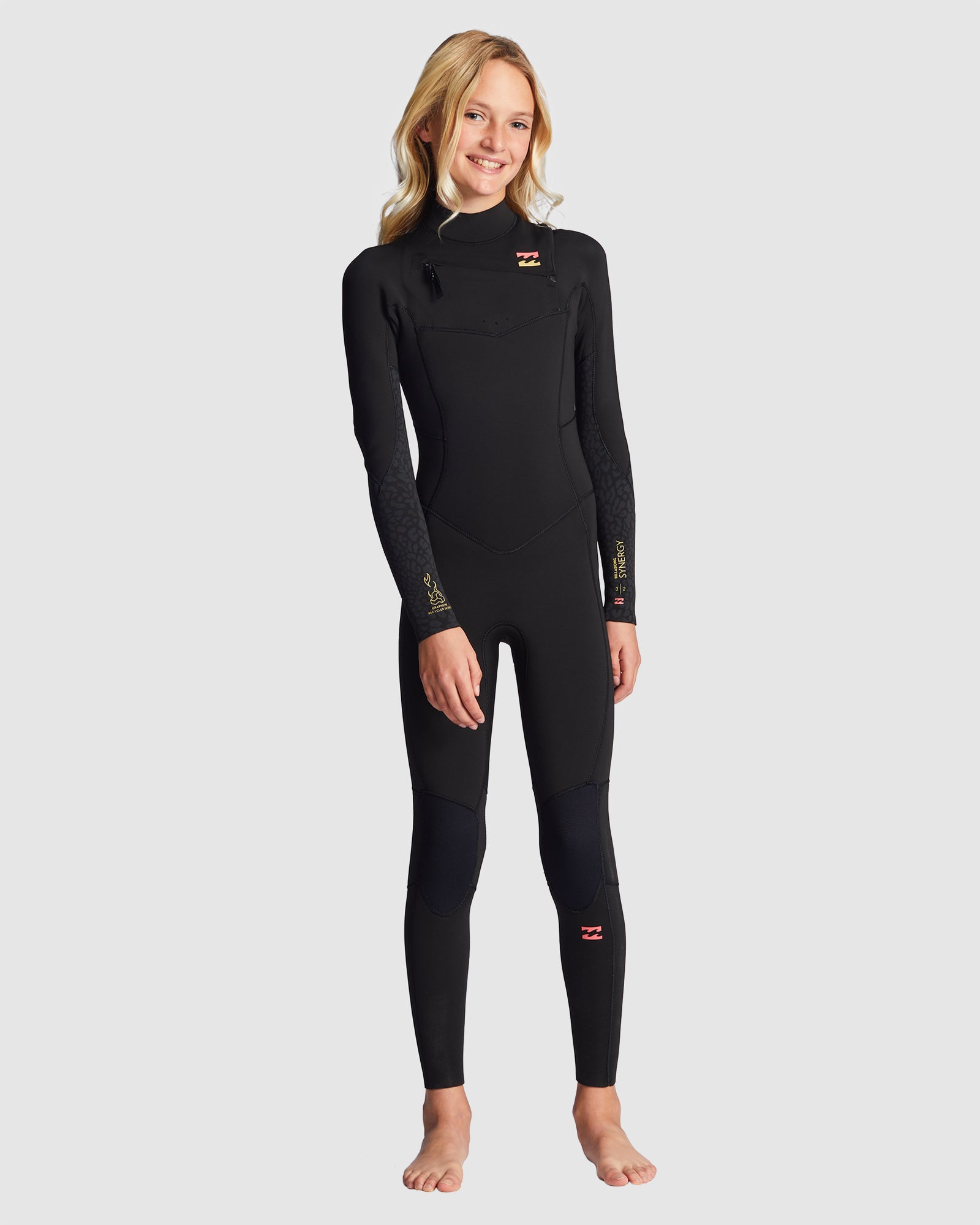 Girls 8-14 4/3mm Synergy Chest Zip Wetsuit