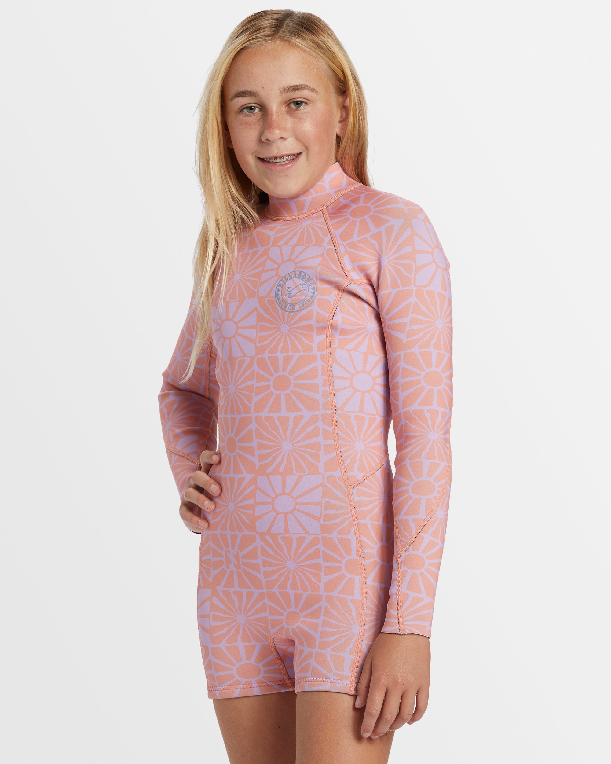 Girls 6-16 Spring Fever Natural Long Sleeve Springsuit