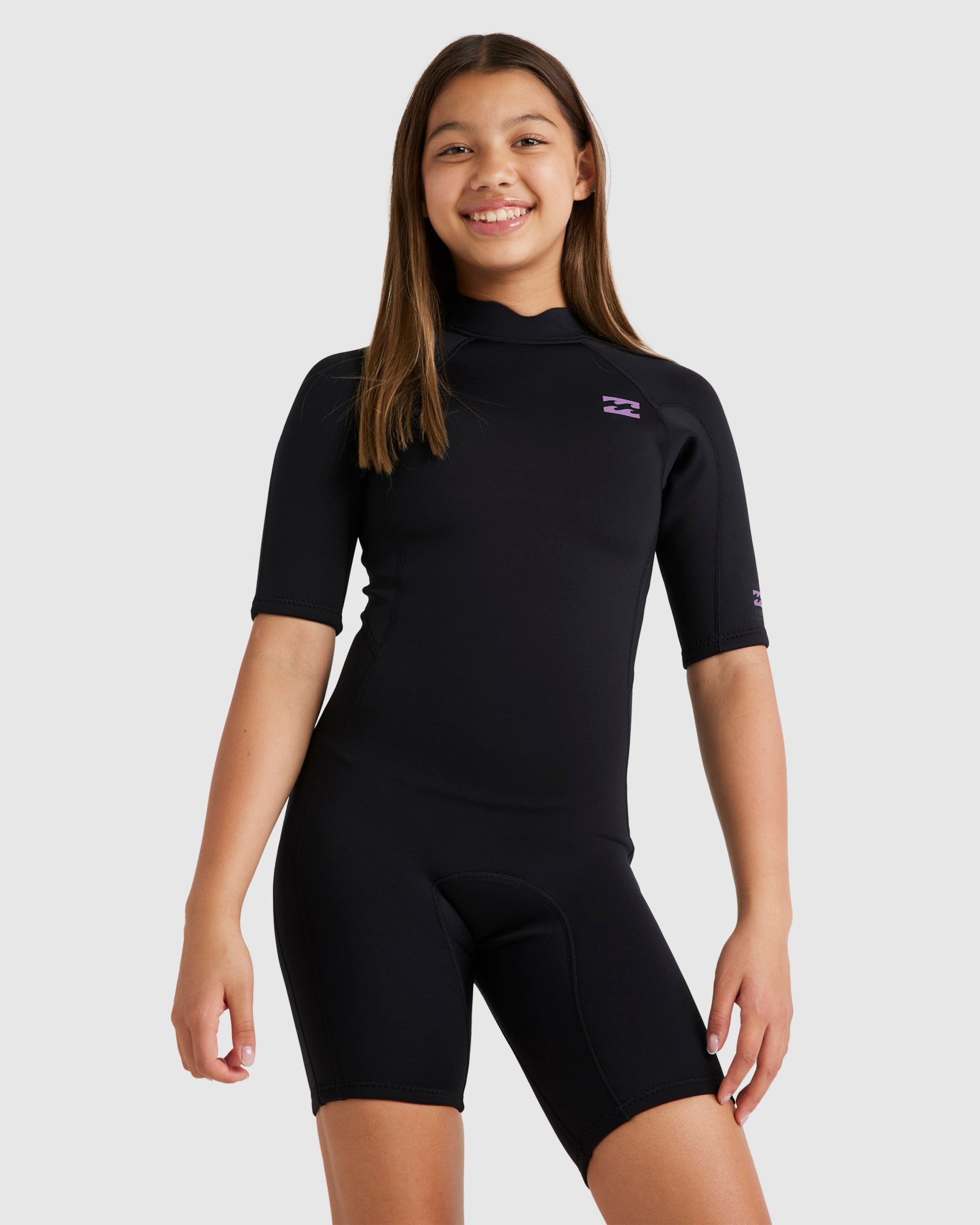 Girls 6-16 2/2 Foil Back Zip Springsuit