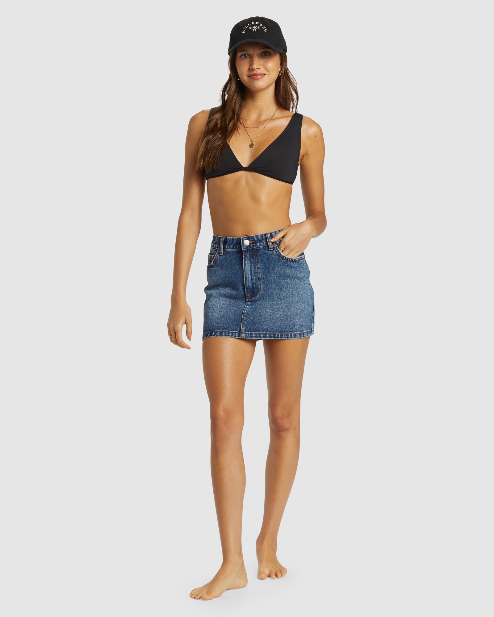 Womens Marina Denim Skirt