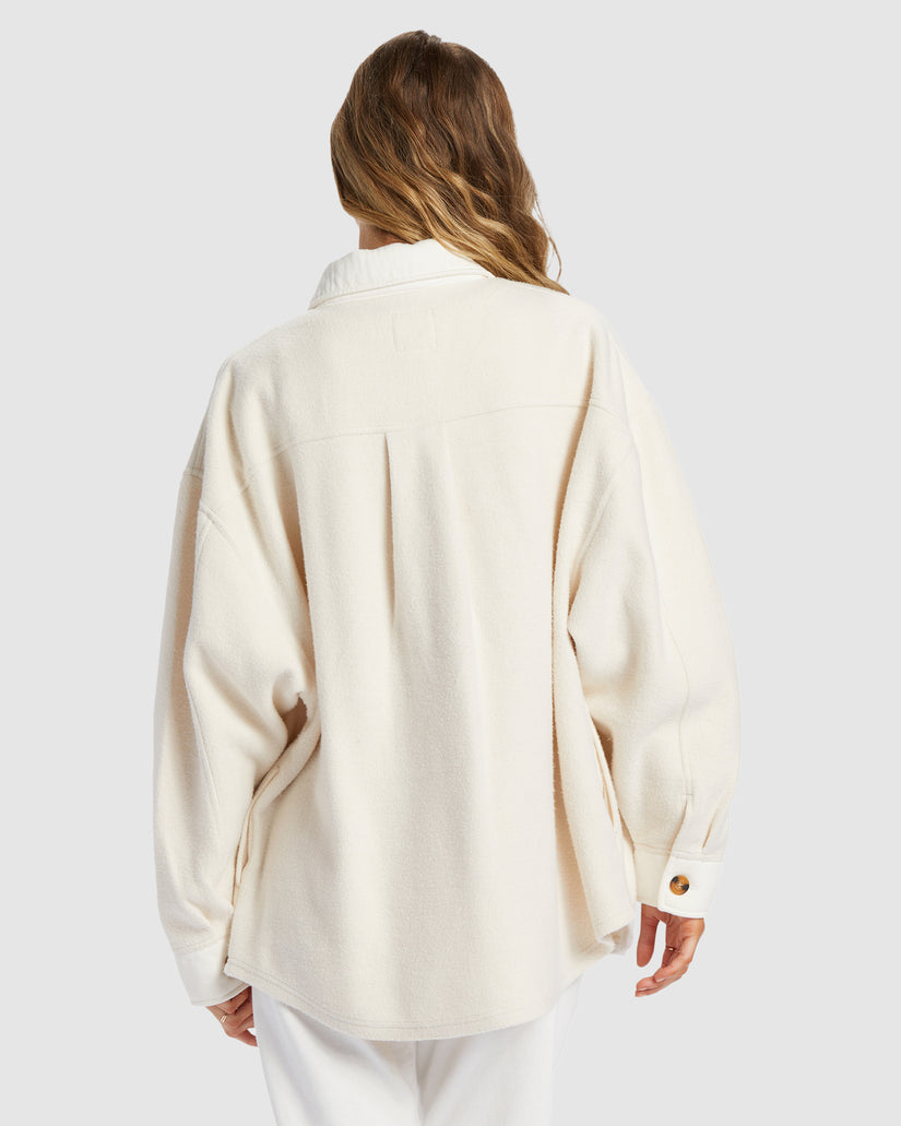 Womens Any Time Button Through Shacket - WHITE CAP | Billabong AU