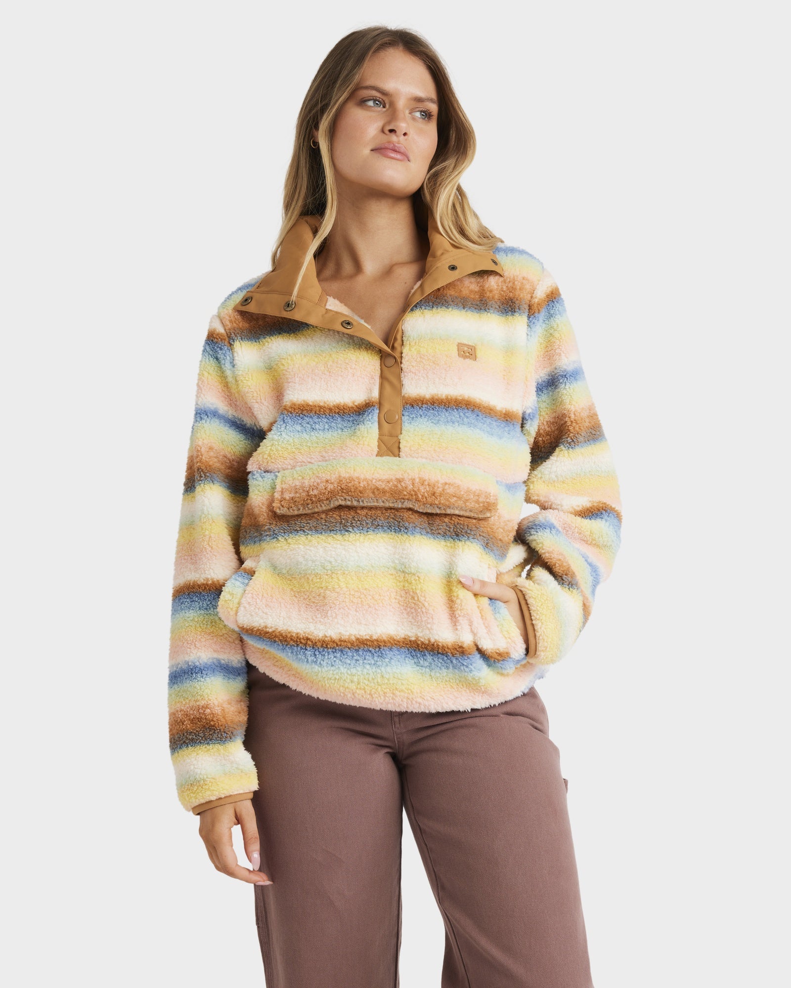 Womens Switchback Fleece Pullover - BLUE SHADOW | Billabong AU