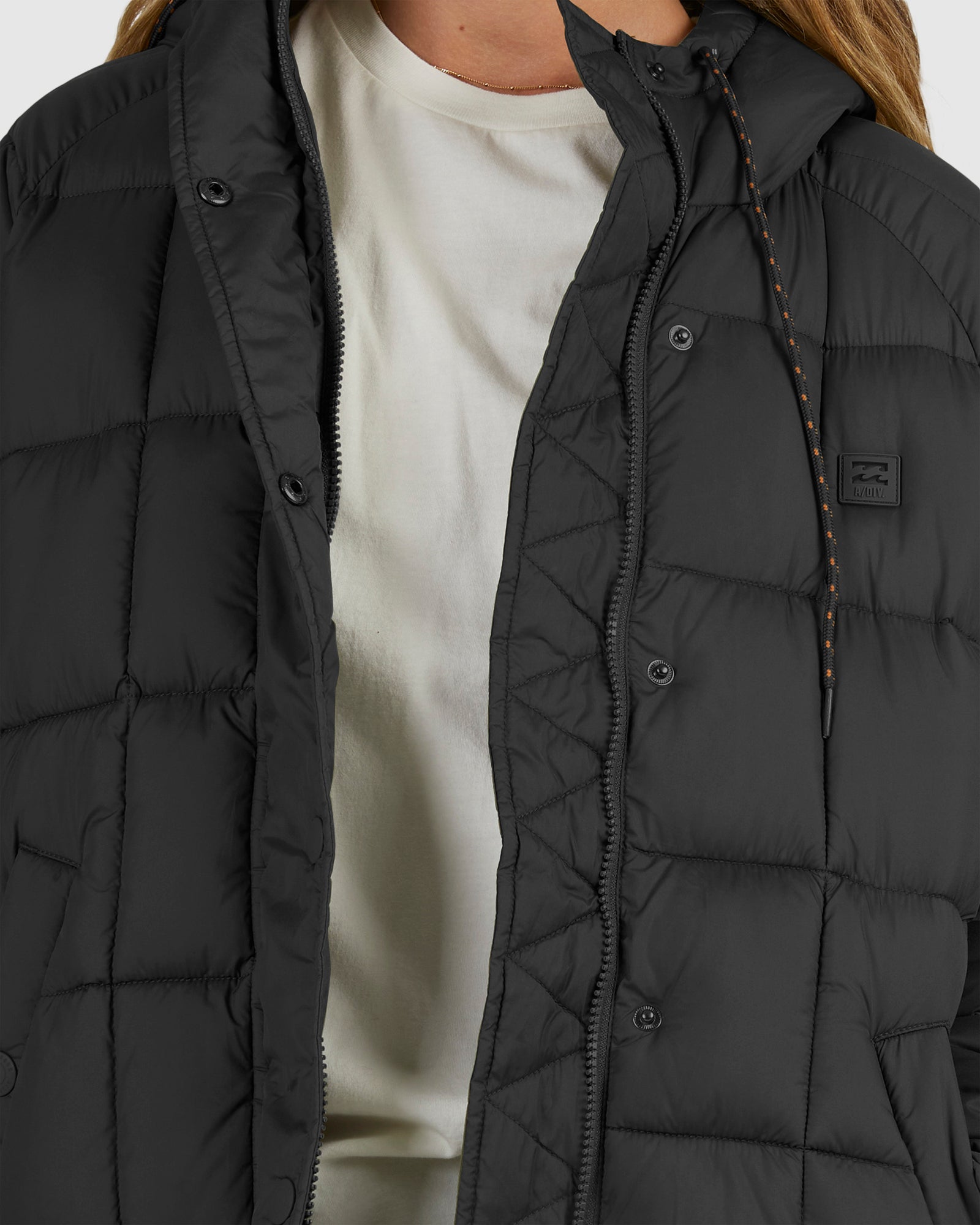 Womens Venture On Puff Zip-Up Hooded Jacket