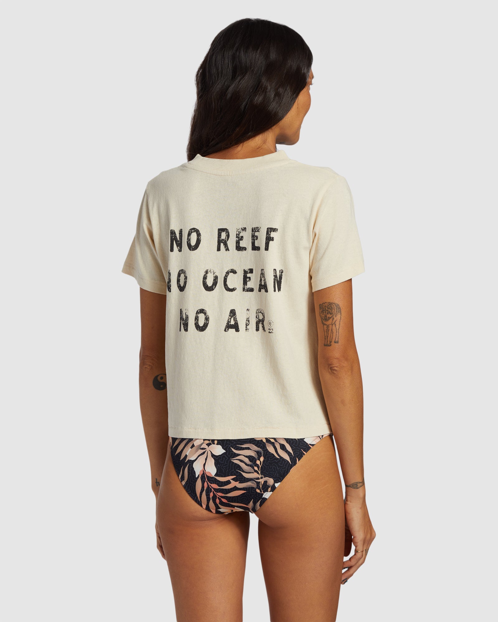 Womens Coral Gardener Shrunken T-Shirt
