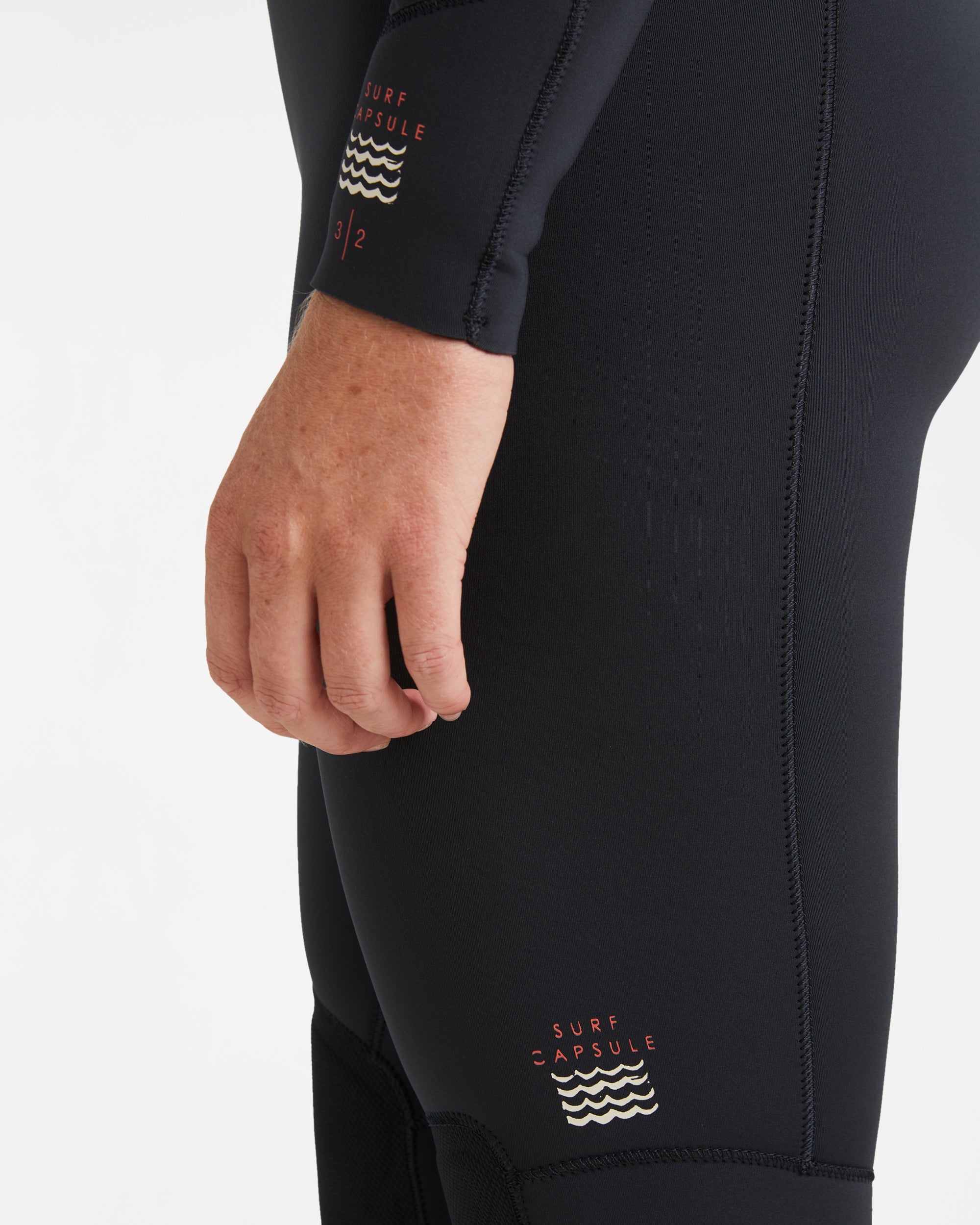 Womens 3/2mm Salty Natural Chest Zip Wetsuit