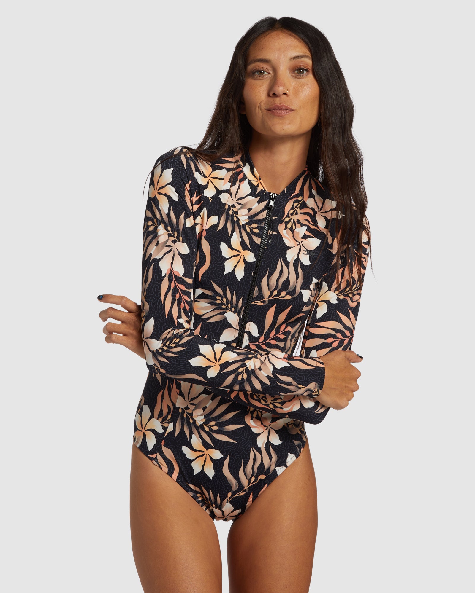 Womens Coral Gardeners Long Sleeve One Piece Rash Vest