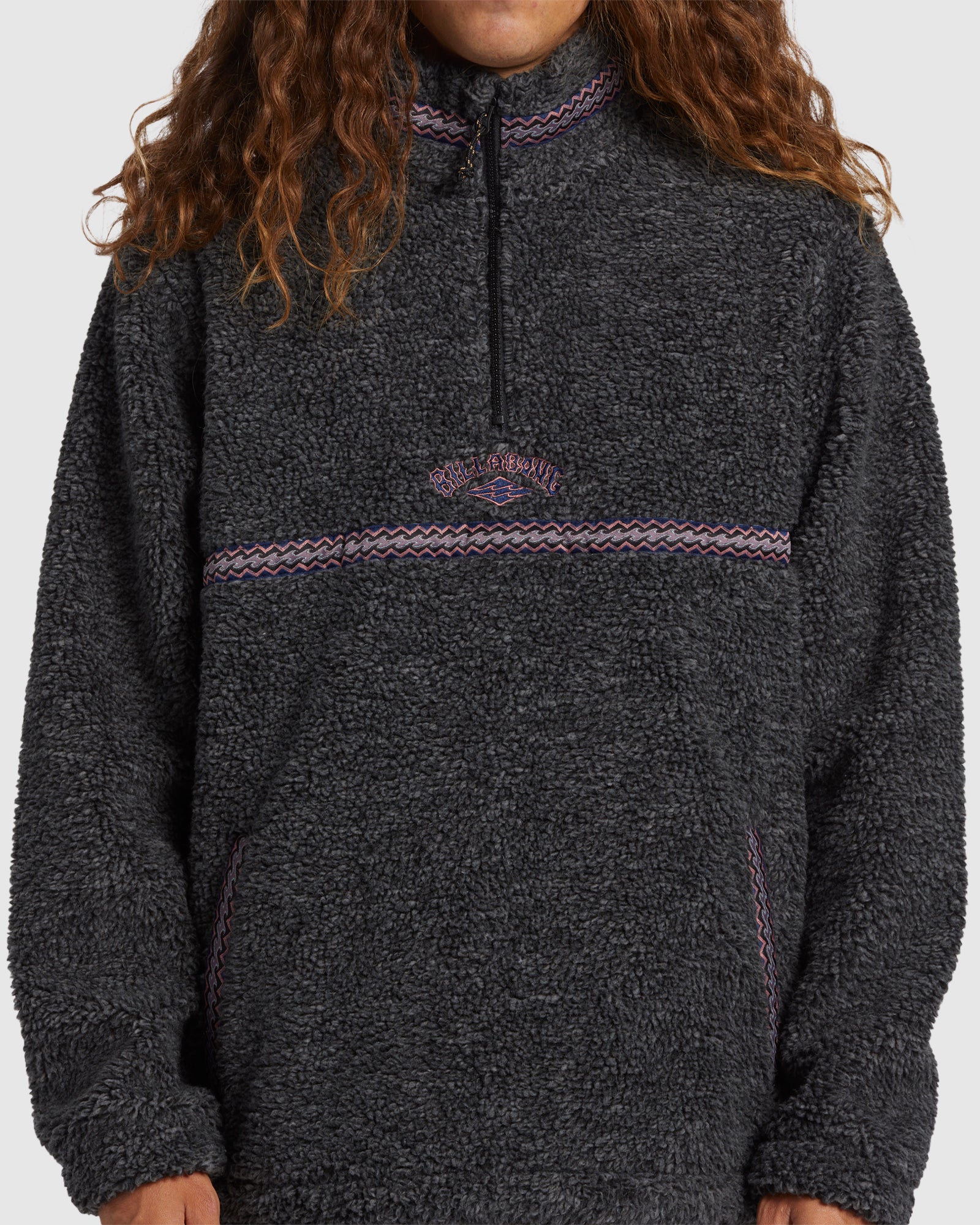 Mens A/Div Boundary Tombstone Mock Neck Fleece Pullover