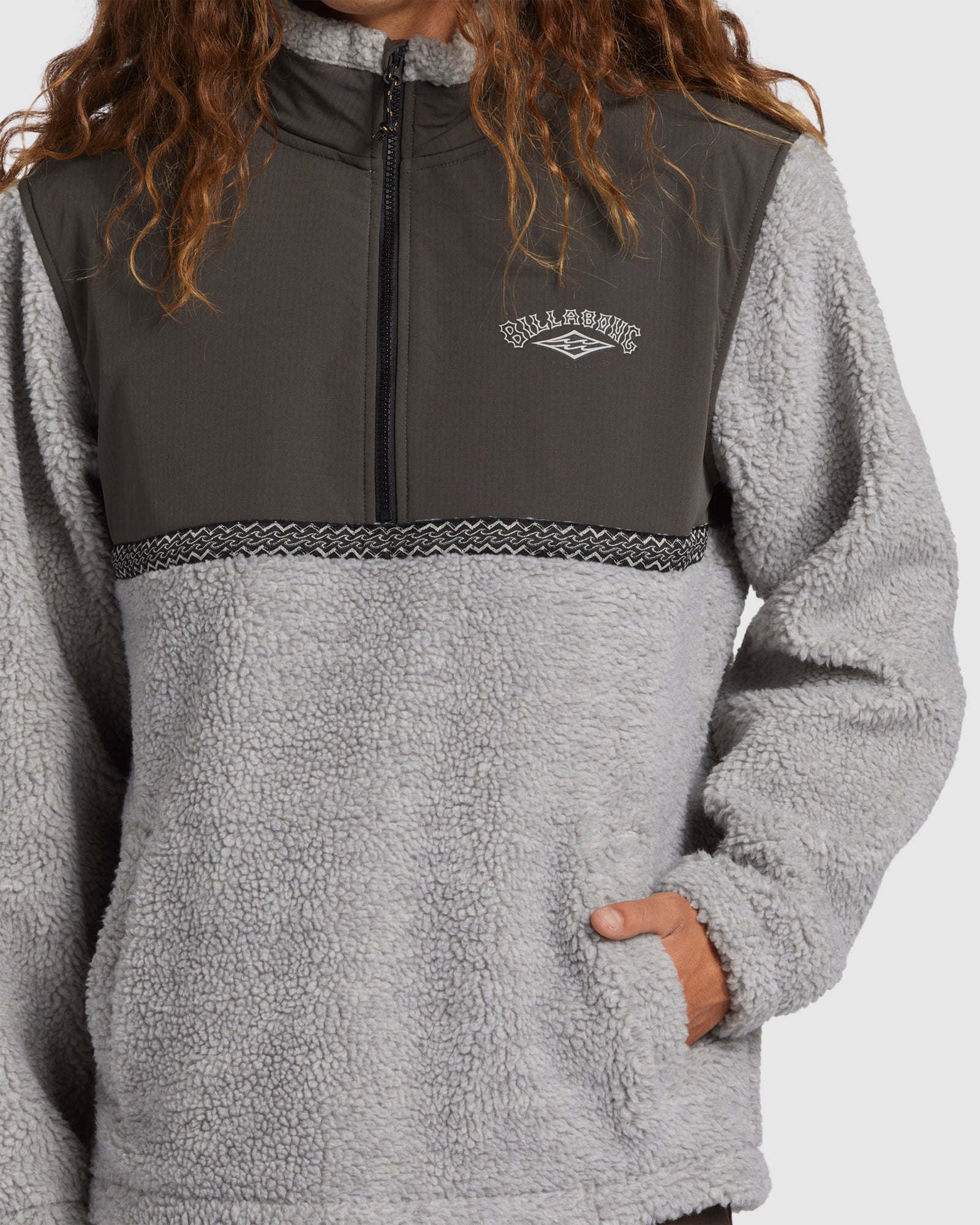 Mens A/Div Boundary Re-It-Shirtue Mock Neck Fleece Pullover