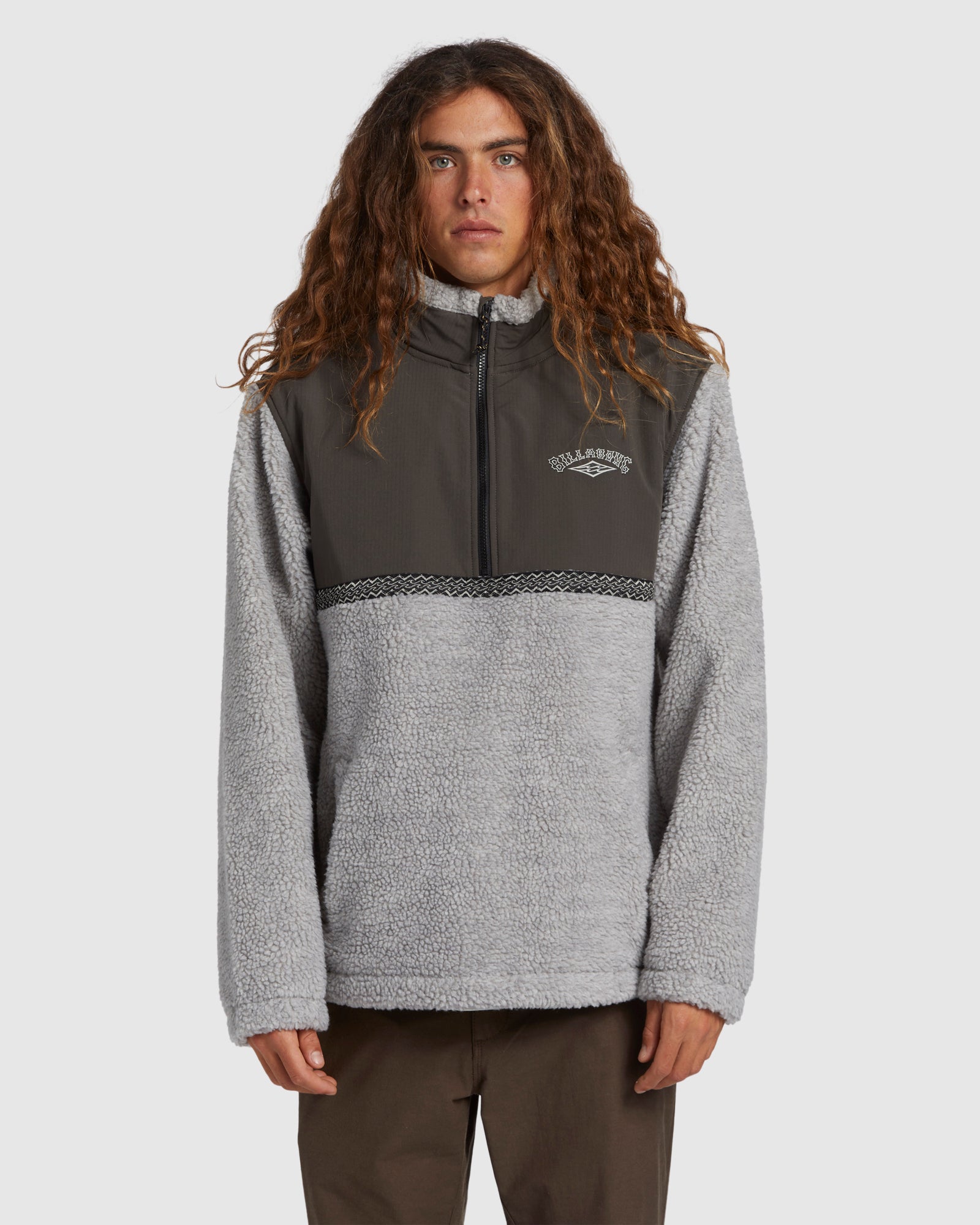 Mens A/Div Boundary Re-It-Shirtue Mock Neck Fleece Pullover