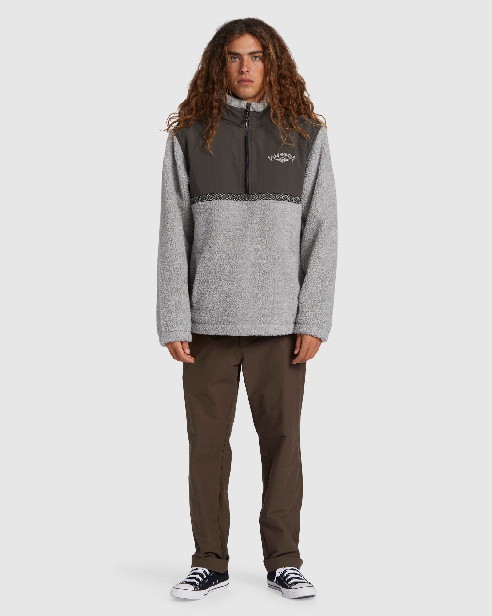 Mens A/Div Boundary Re-It-Shirtue Mock Neck Fleece Pullover