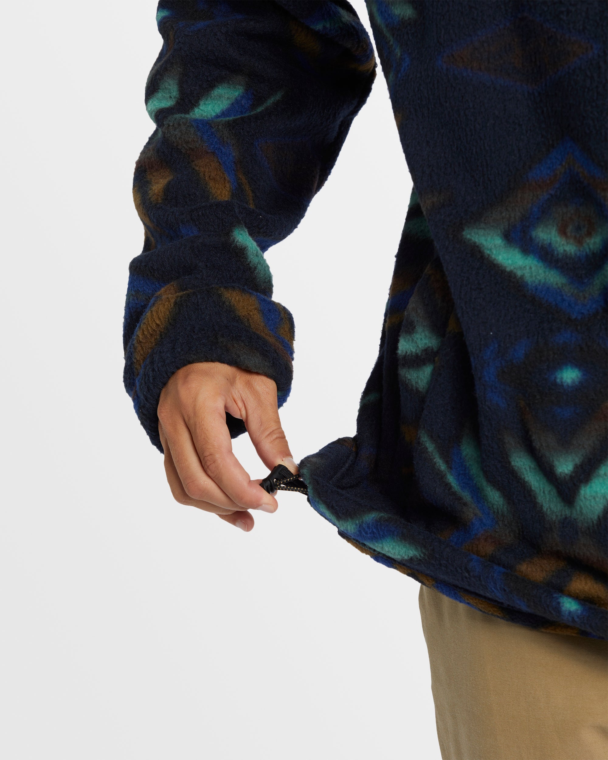 Mens Boundary Mock Neck Fleece Pullover