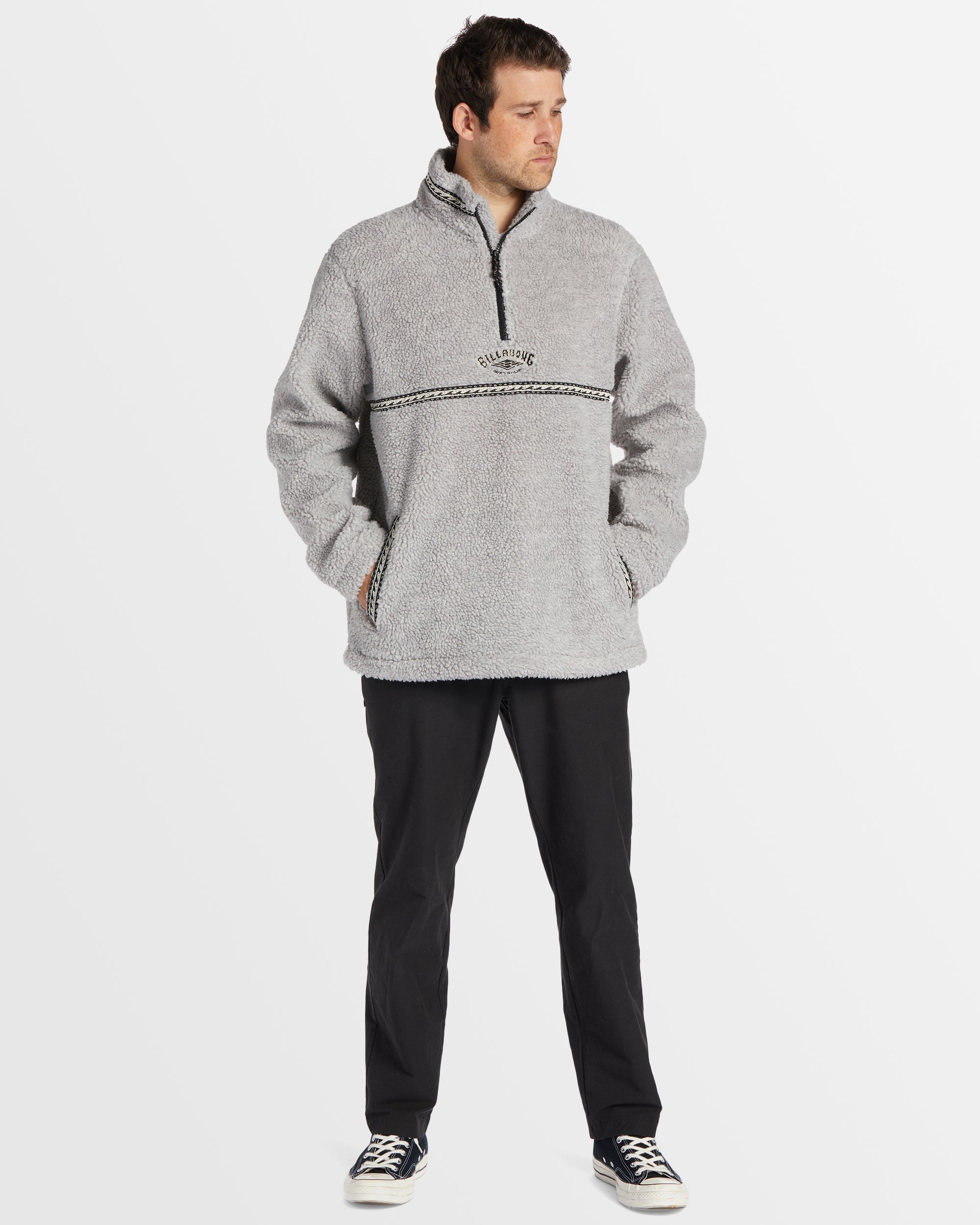 Mens A/Div Boundary Mock Neck Fleece Pullover