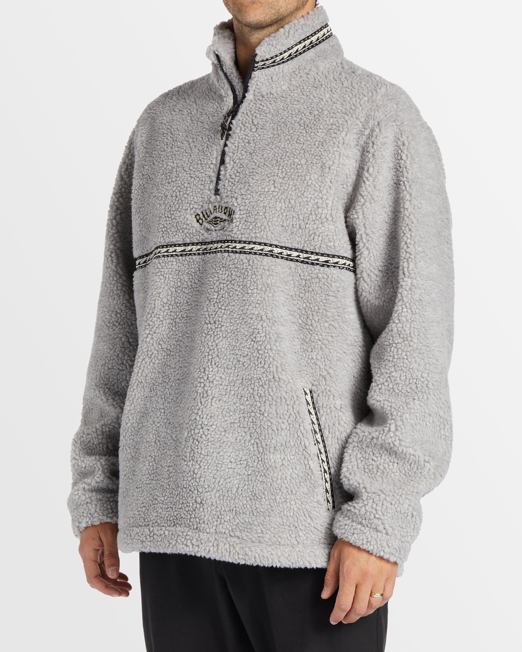 Mens A/Div Boundary Mock Neck Fleece Pullover