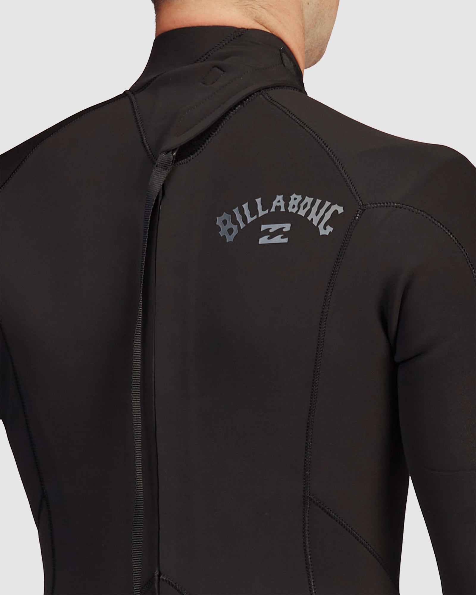 Mens 3/2mm Absolute Back Zip Steamer Wetsuit – Black Hash