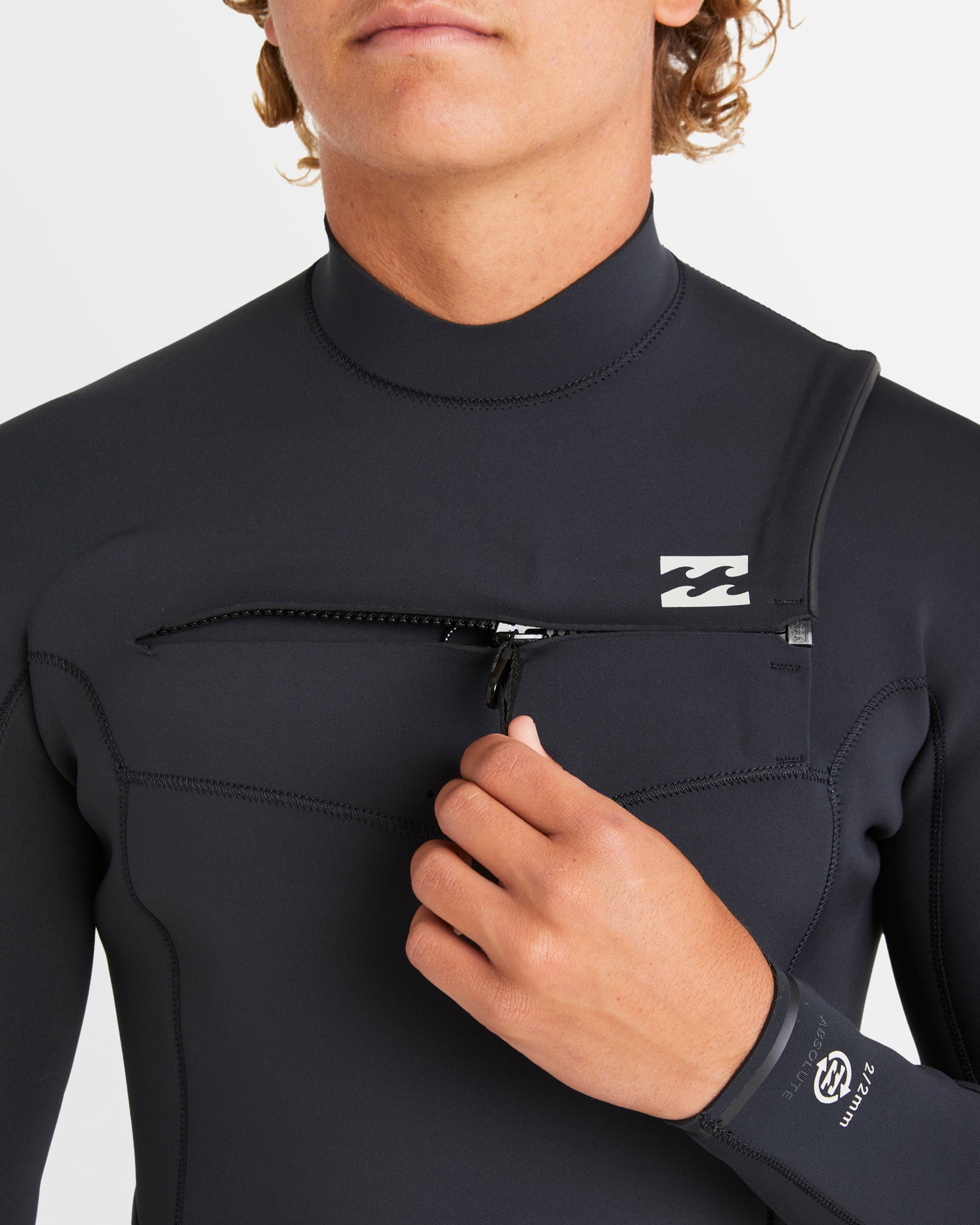Mens 2/2 mm Absolute Natural Chest Zip Long Sleeve Springsuit