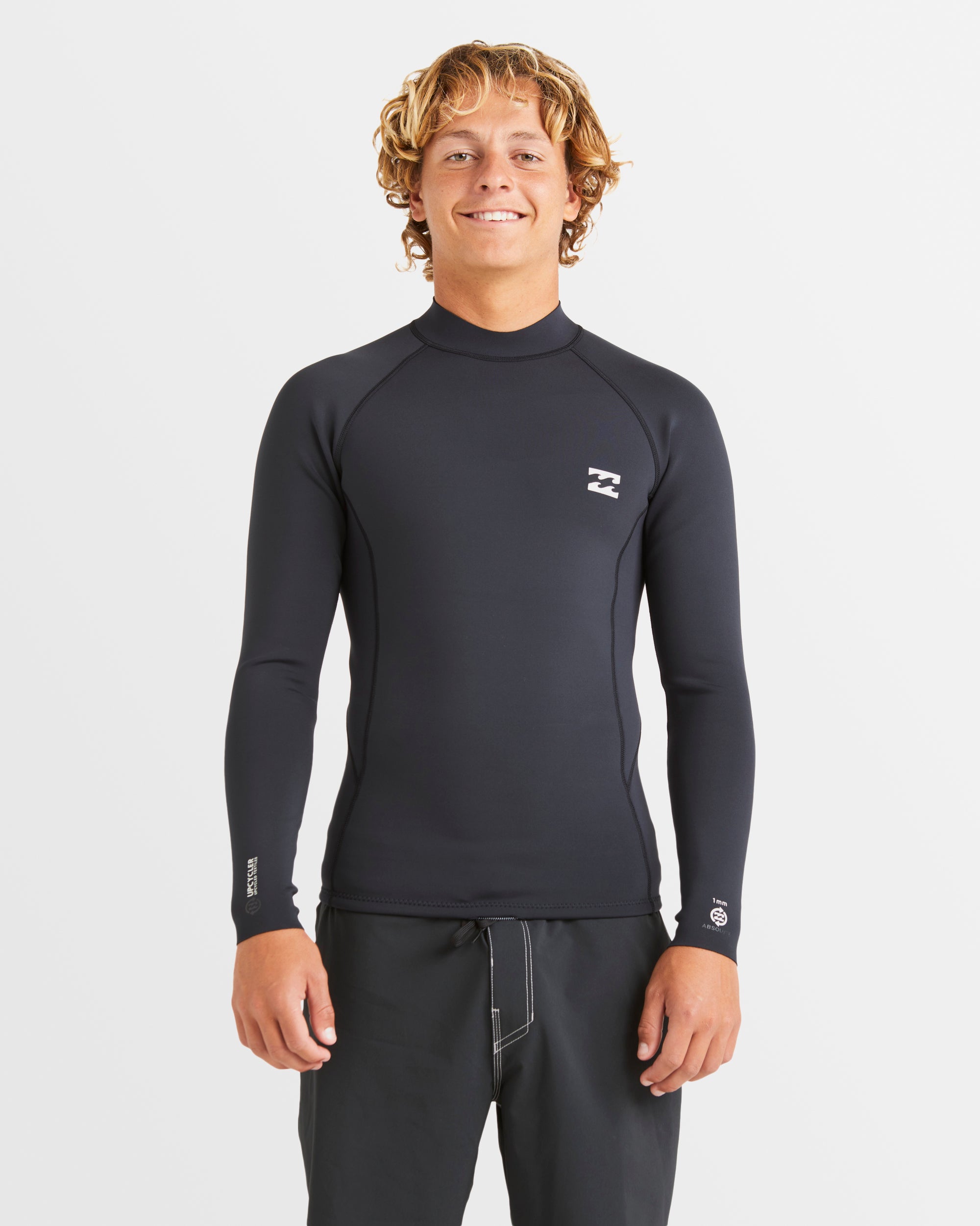 Mens 1/1mm Absolute Natural Wetsuit Jacket – Black – Billabong AU