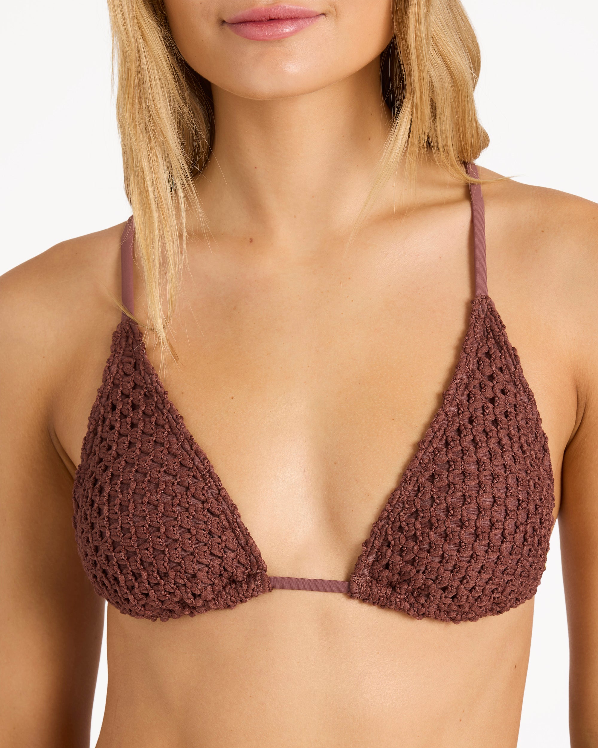 Womens Twisted Tides Slide Tall Triangle Bikini Top