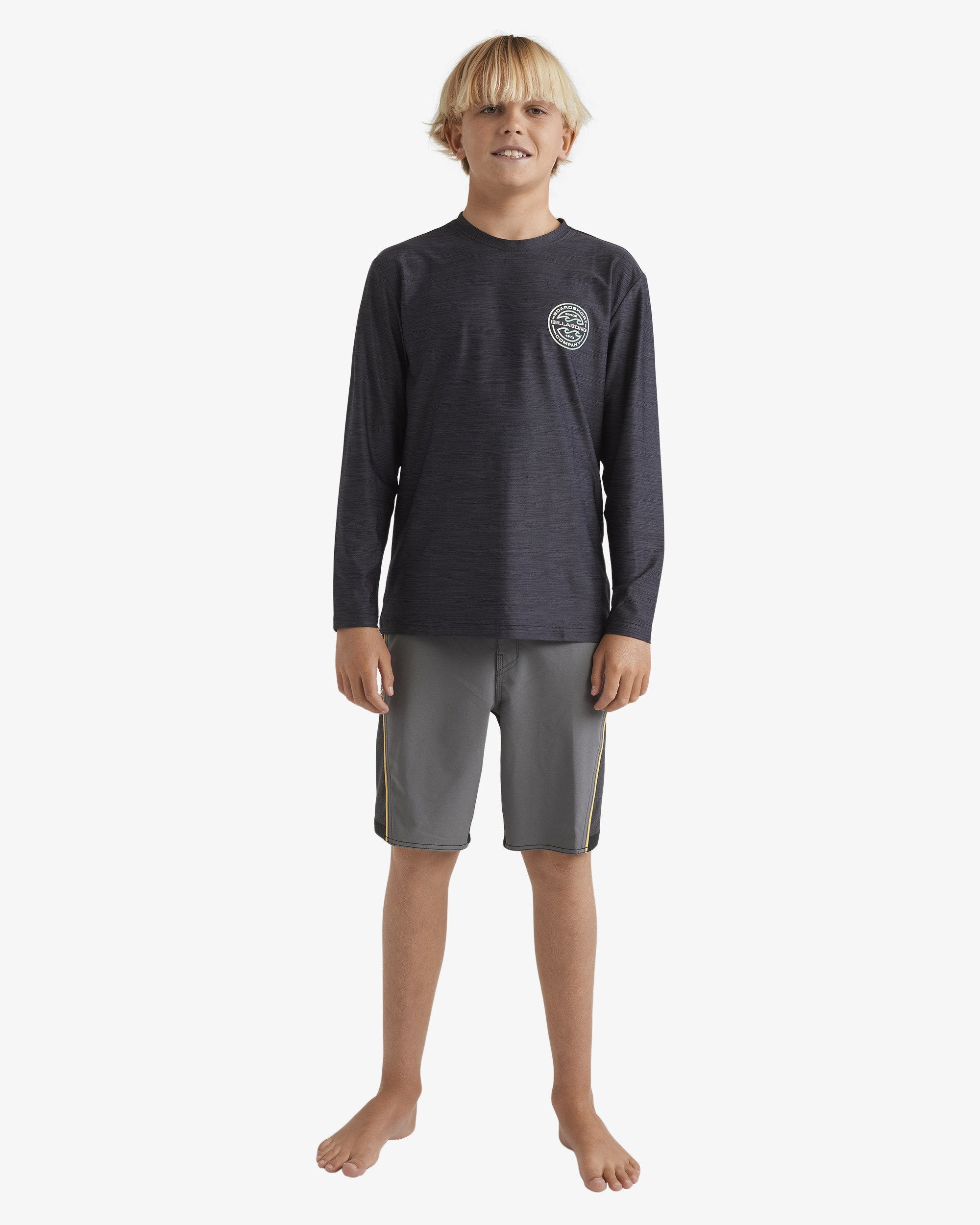 Boys 8-16 Rotor Shorline Long Sleeve Rash Vest