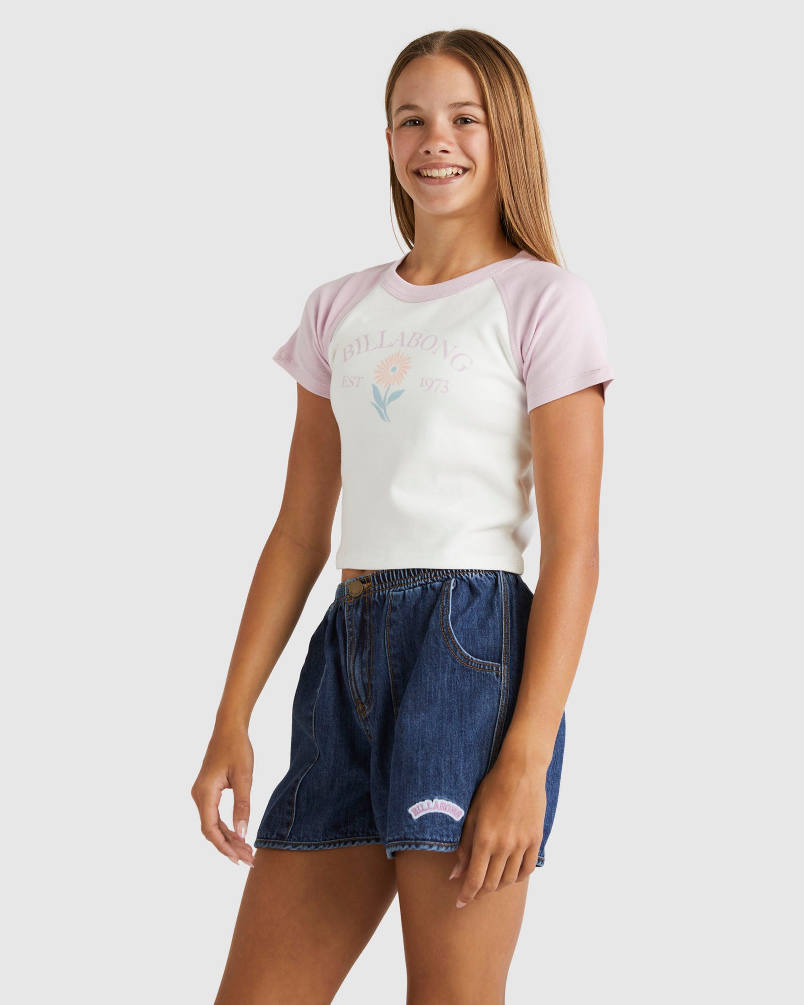 Girls 6-14 Sunny Raglan T-Shirt
