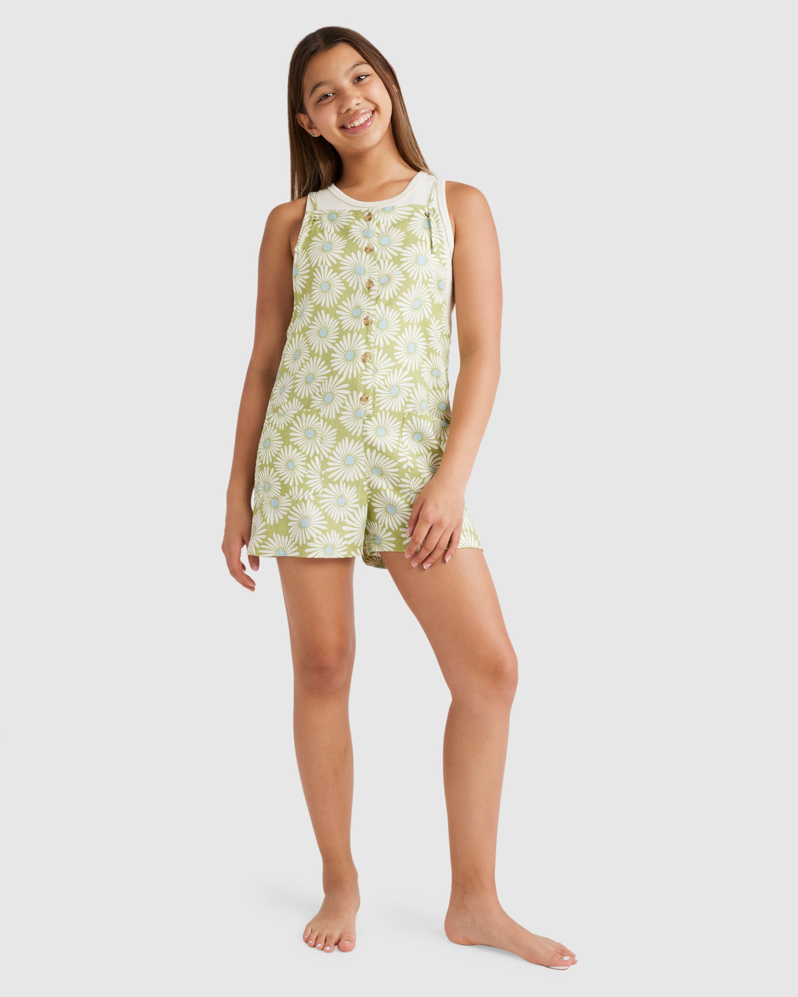 Girls 6-14 Wave Watch Romper