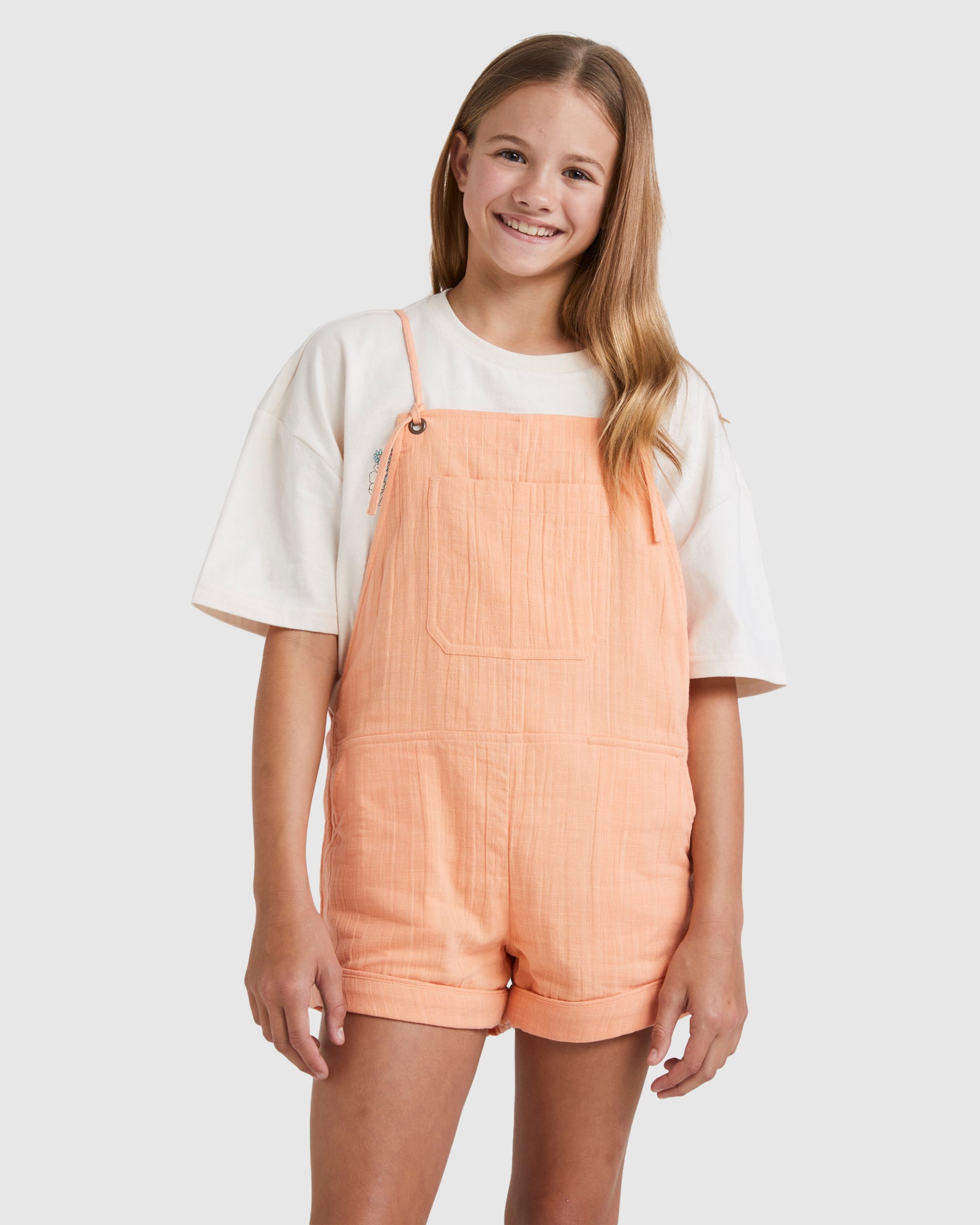 Girls 6-14 Montana Dungaree Playsuit