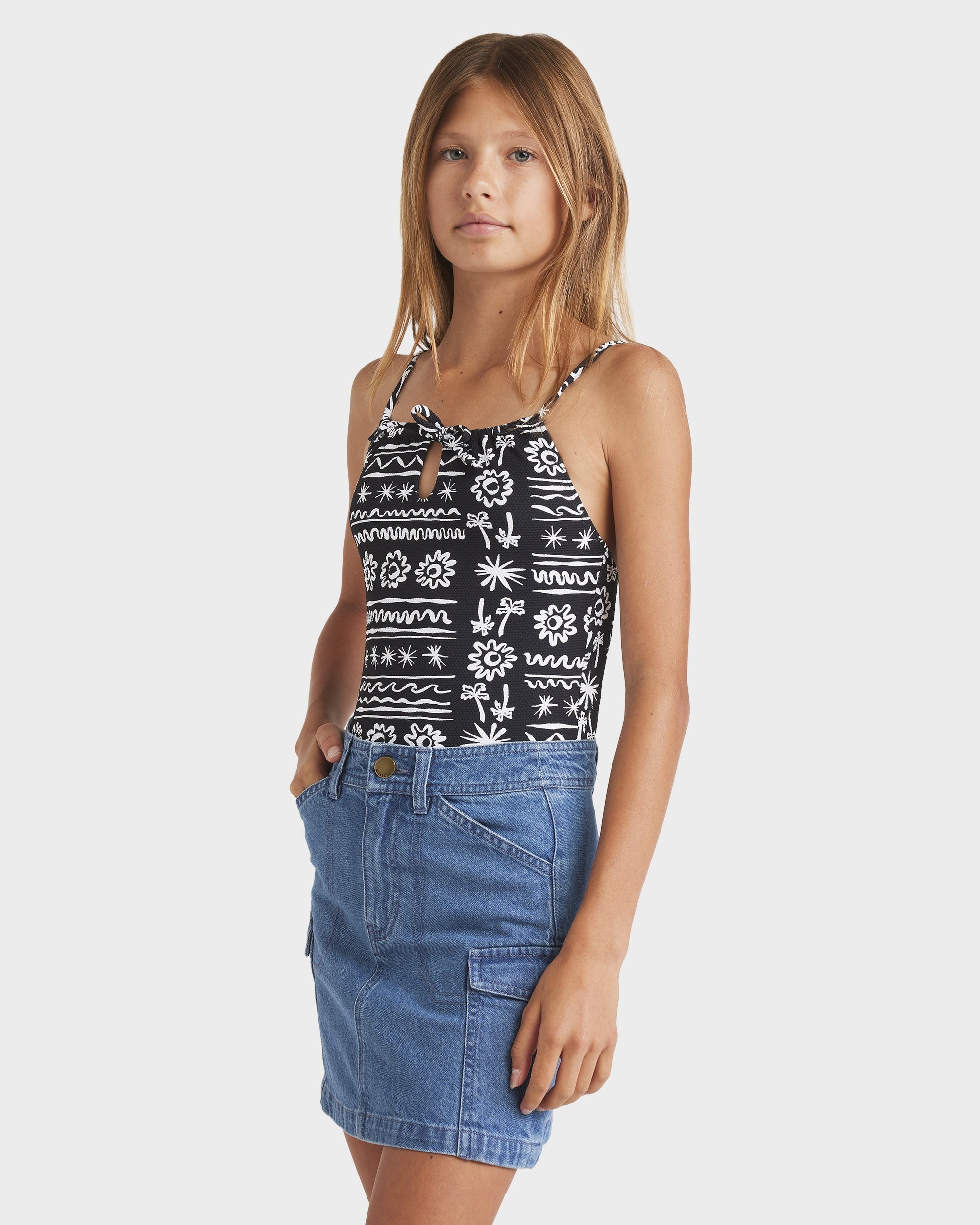 Girls 6-16 Hilary Carko Denim Skirt