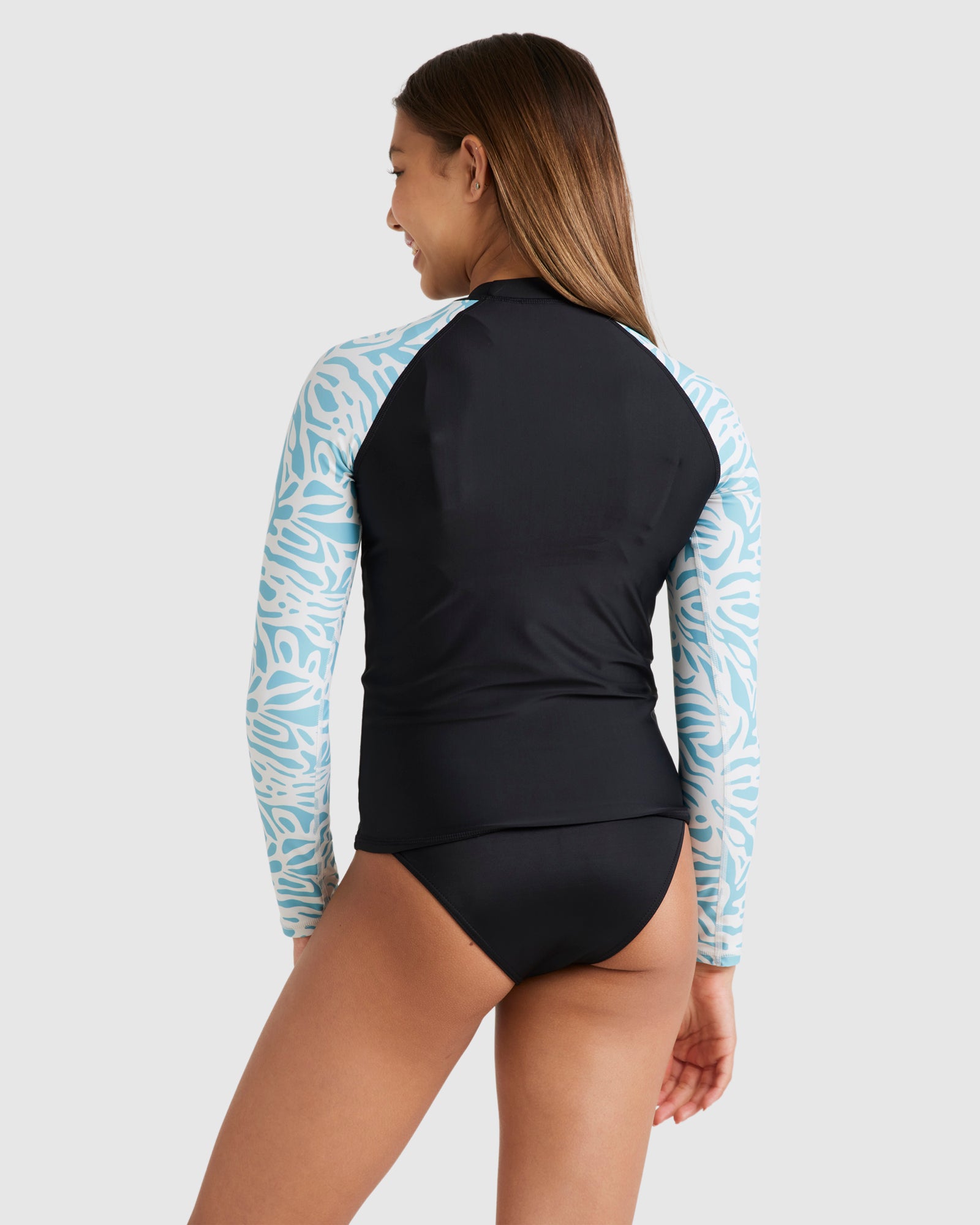 Girls 6-16 Mellow Waves Long Sleeve Rash Vest