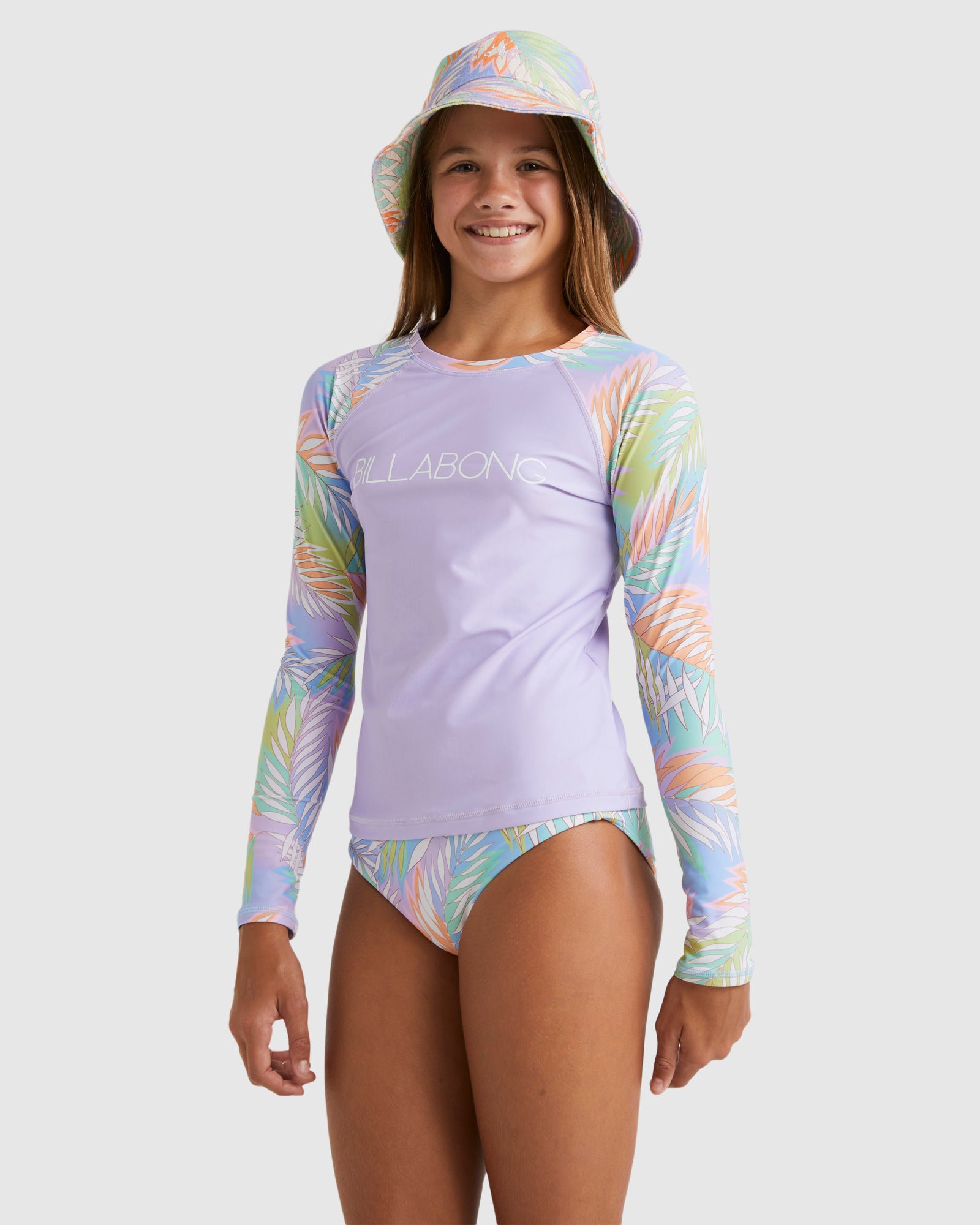 Girls 6-16 Tropical Dayz Rash Vest Set