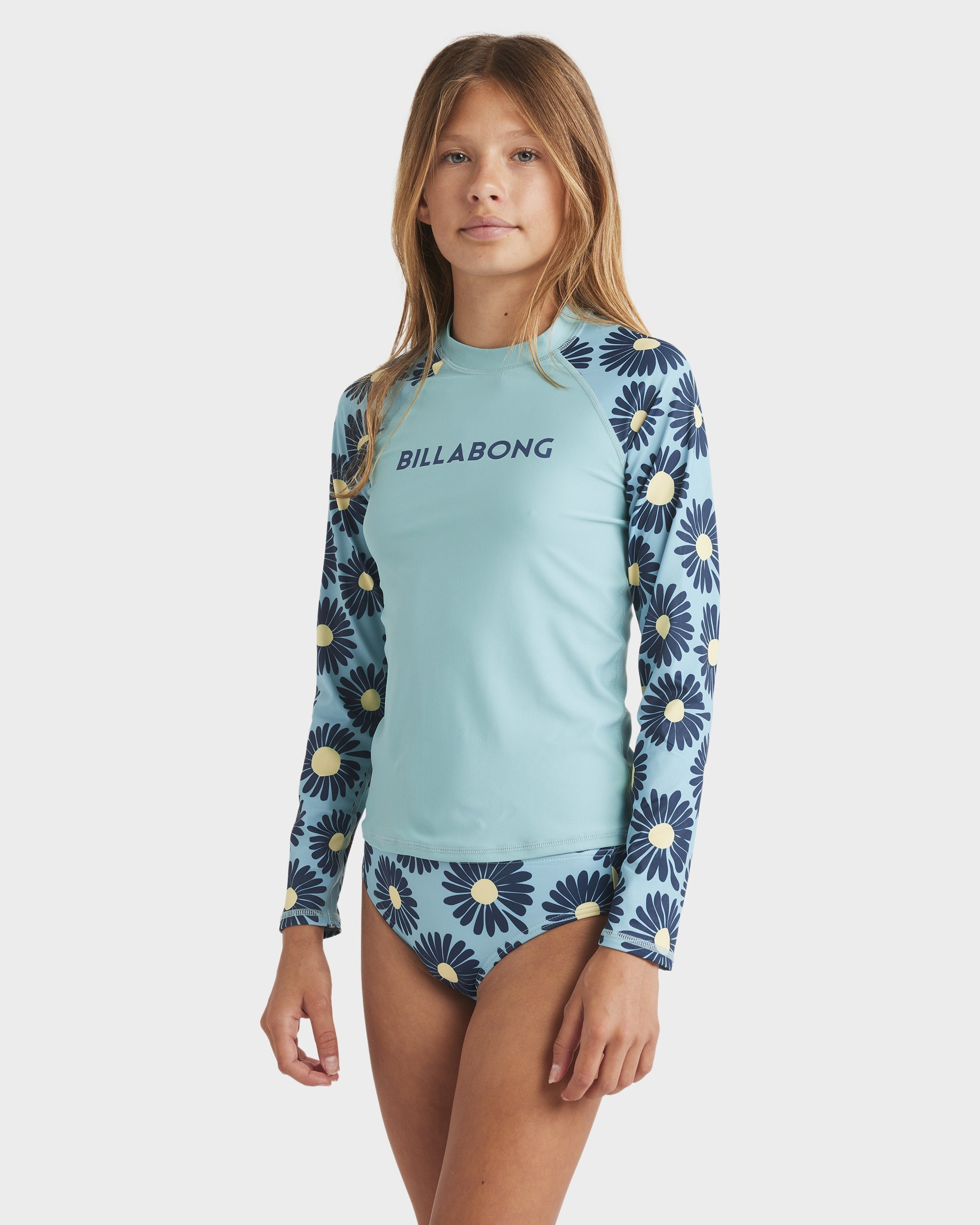 Girls 6-14 Fresh Daze Long Sleeve Rash Vest Set