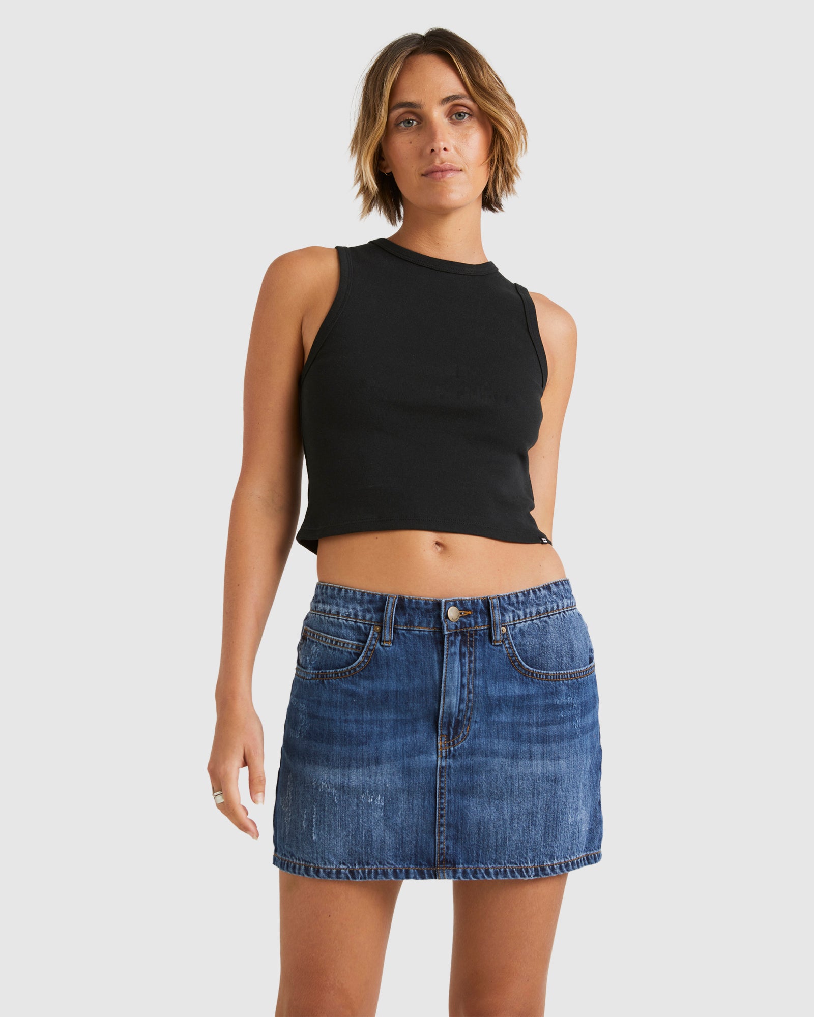 Womens Frankie Denim Mini Skirt
