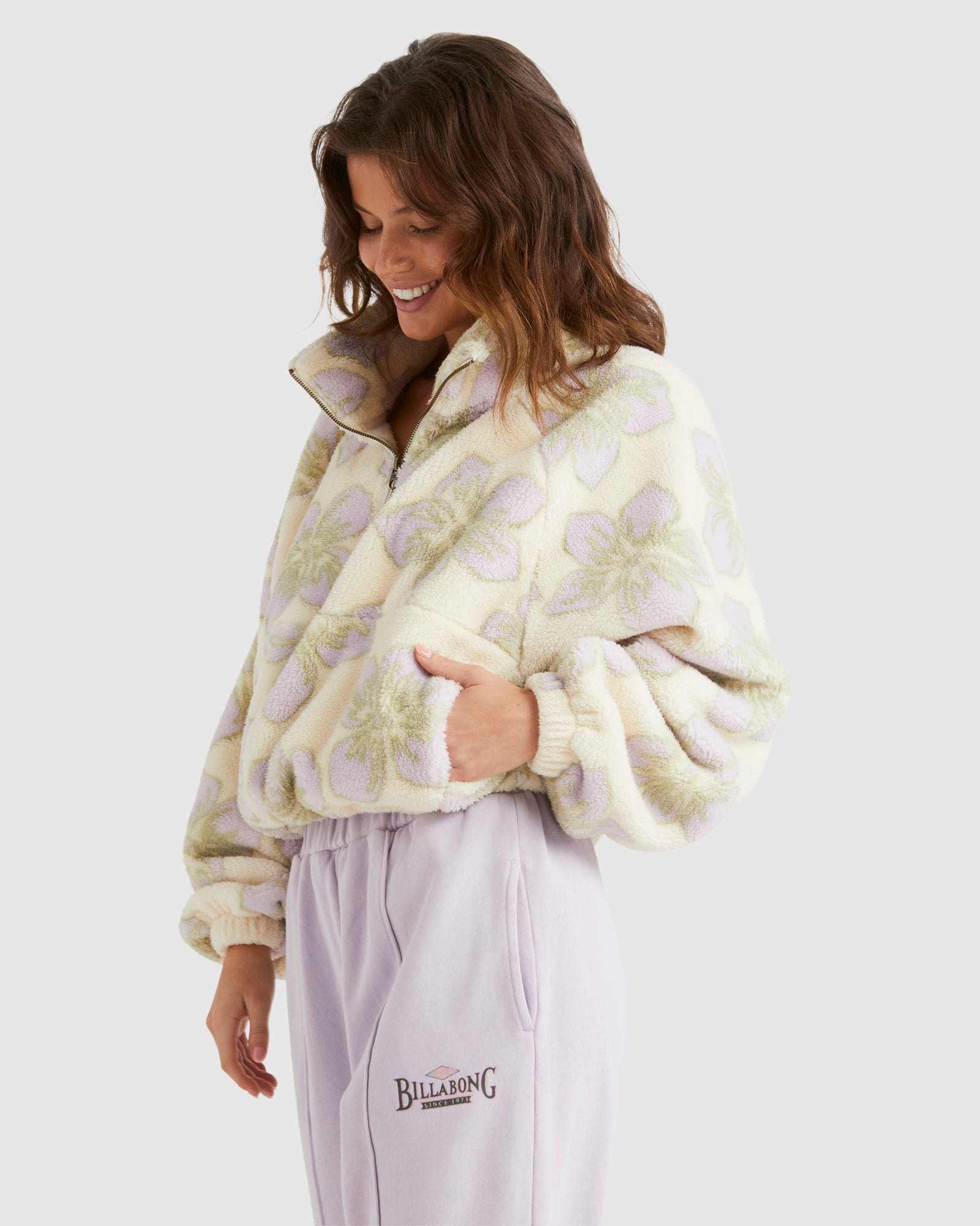 Womens Lovin Life Half Zip Fleece Pullover