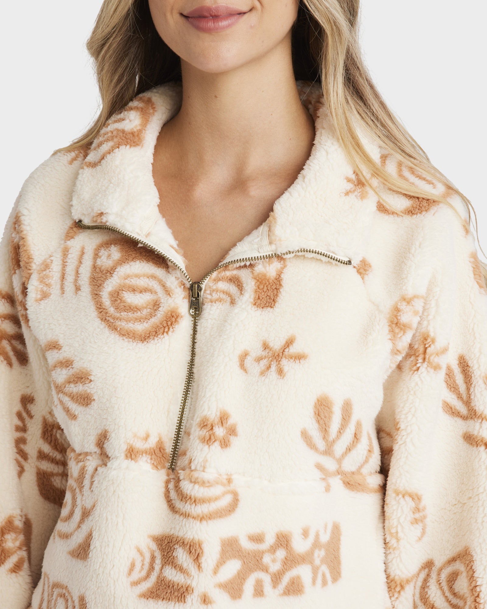 Womens Feeling Playful Half Zip Fleece Pullover