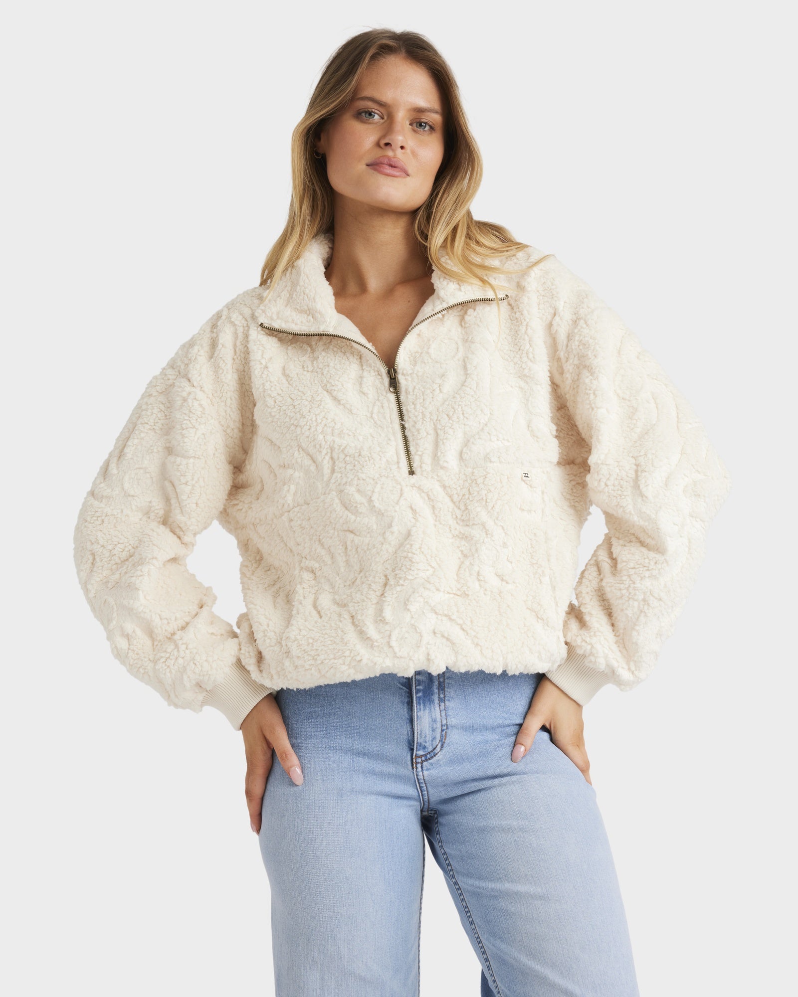 Womens Sun Trippin Half Zip Fleece Pullover