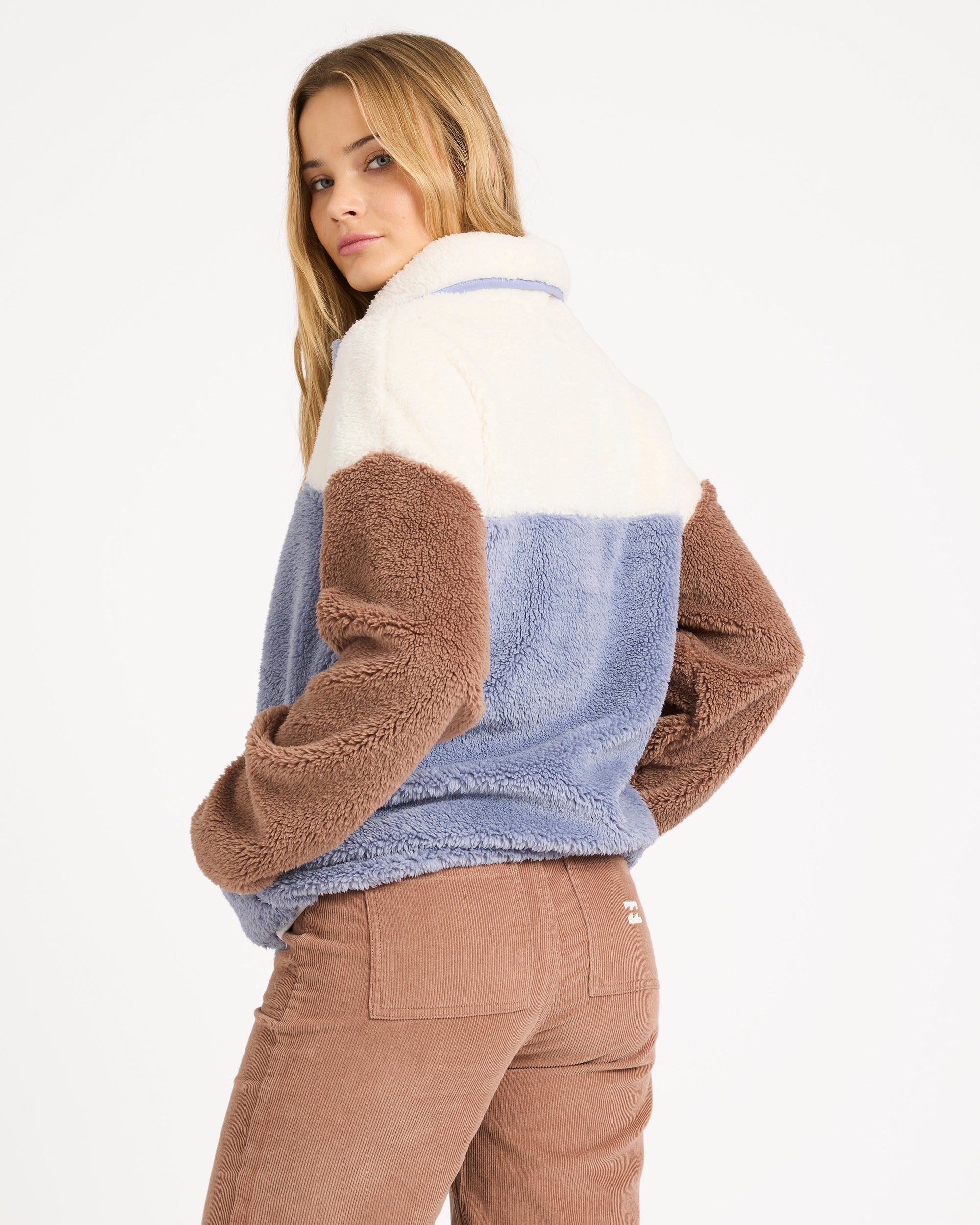 Womens Vibes Back Fleece Jumper