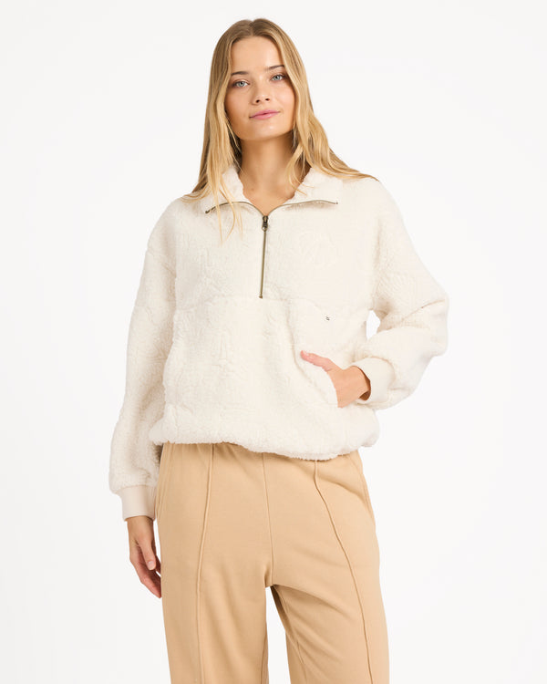 Womens Rising Tides Half Zip Fleece Jumper