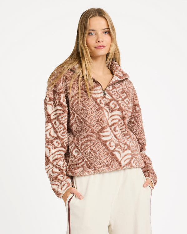 Womens Go For It Half Zip Fleece Pullover