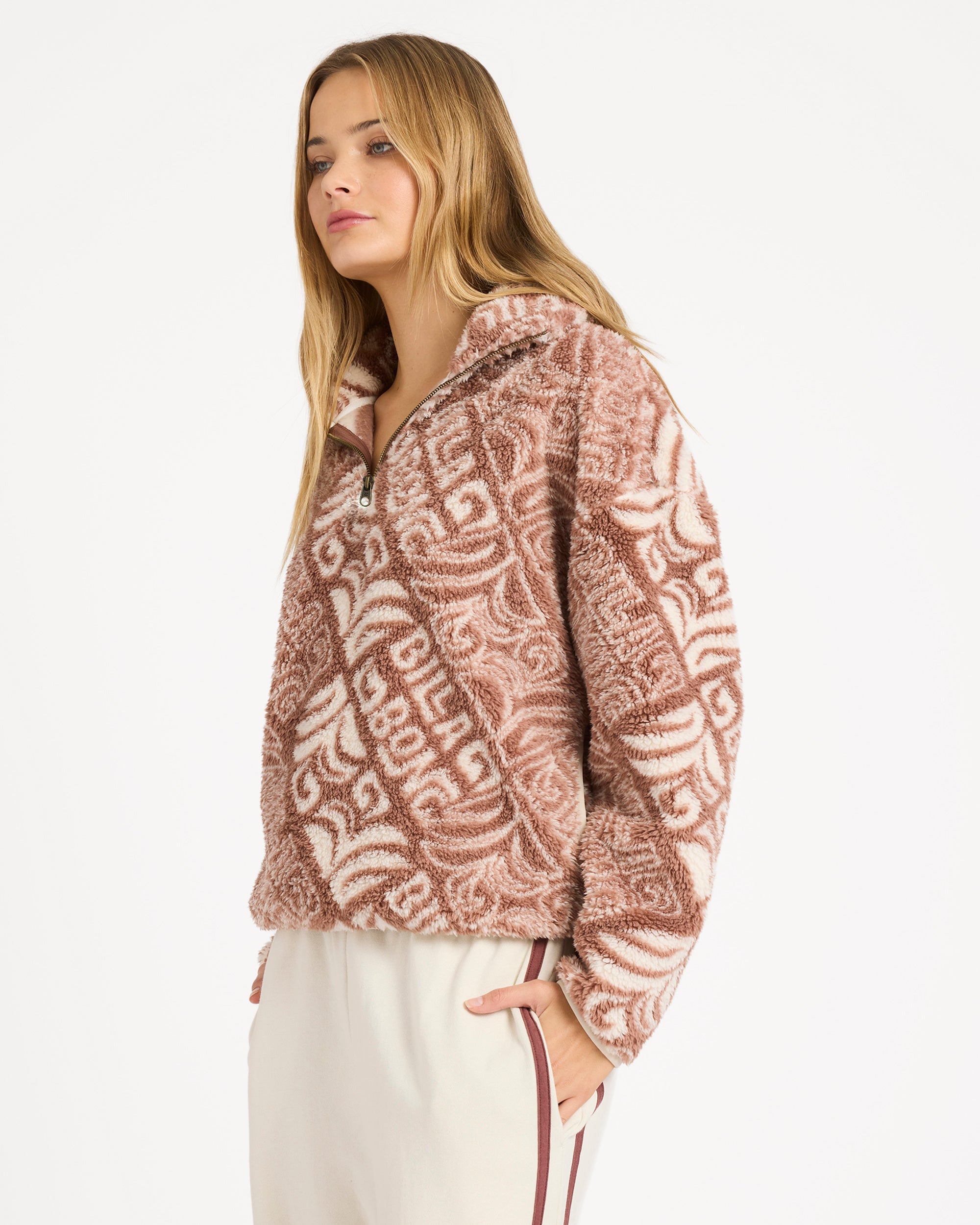 Womens Go For It Half Zip Fleece Pullover