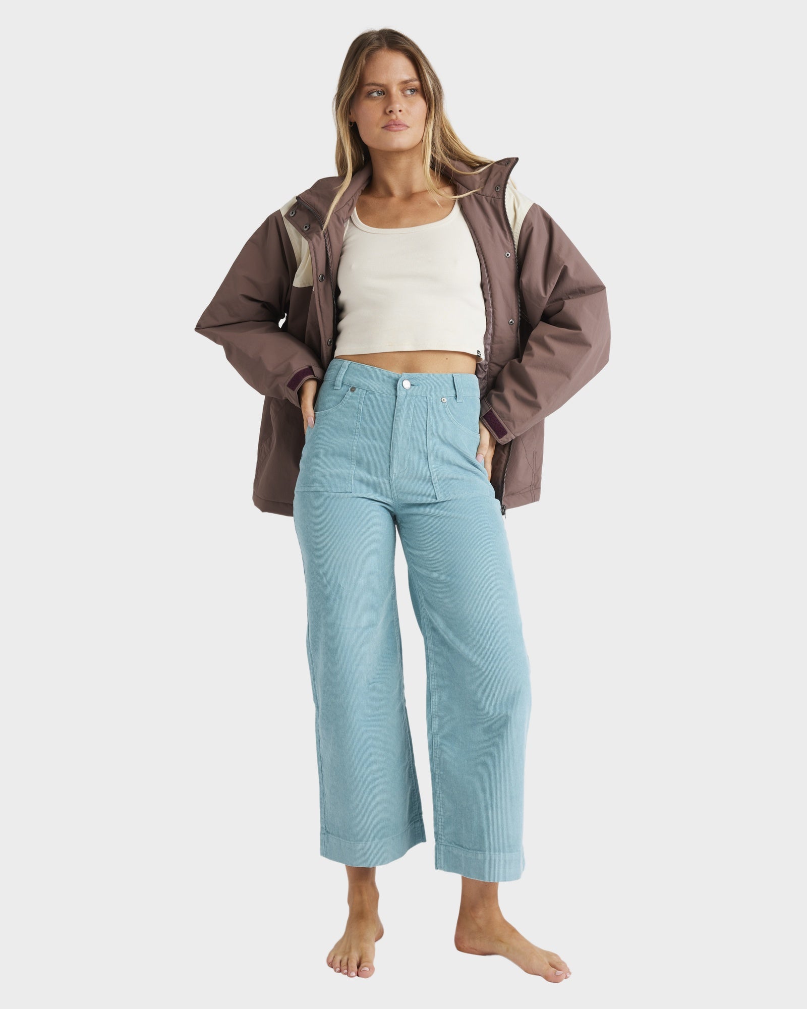 Womens Sea Tone Corduroy Pants